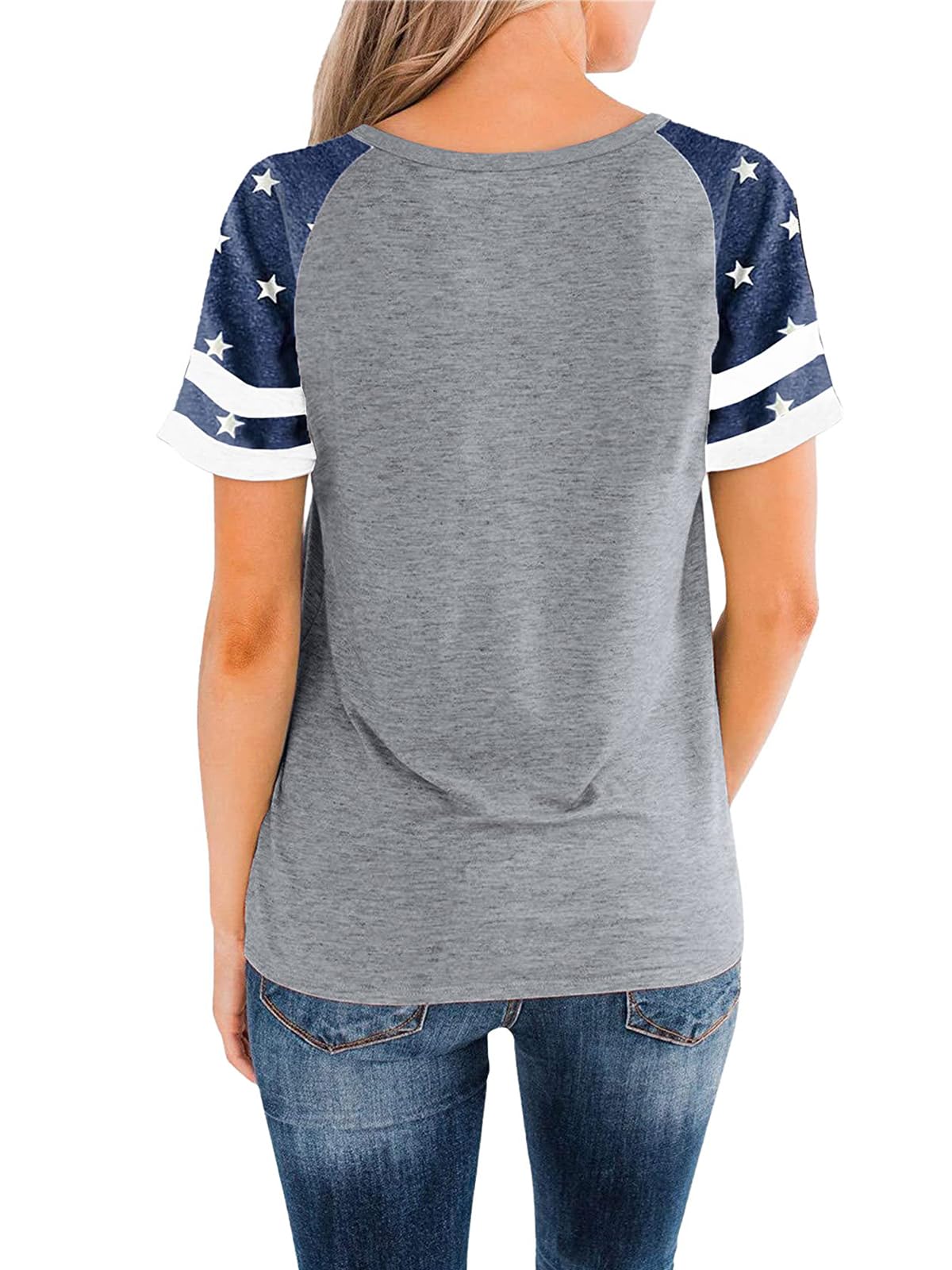1776 American Flag Shirts for Women Short Sleeve 4th of July Patriotic Shirt Summer Tops