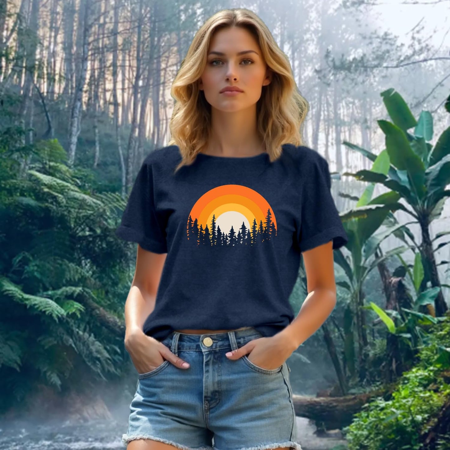 NEWKA Hiking Shirts Women Forest Adventure T-Shirt Nature Travel Lover Tee Outdoor Camping Tops