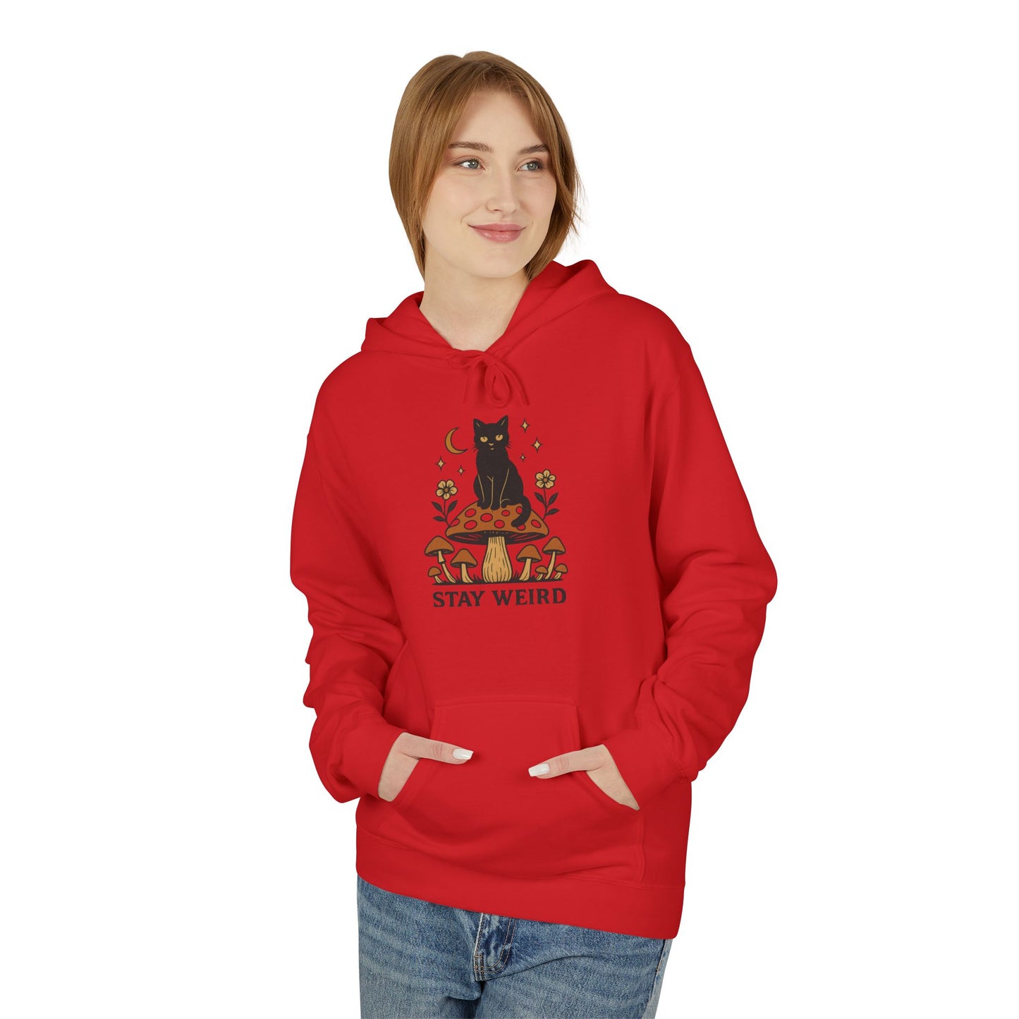Stay Weird Fleece Hoodie | Unisex Midweight Pullover | Cozy Casual Sweatshirt & Fun Gift for Friends