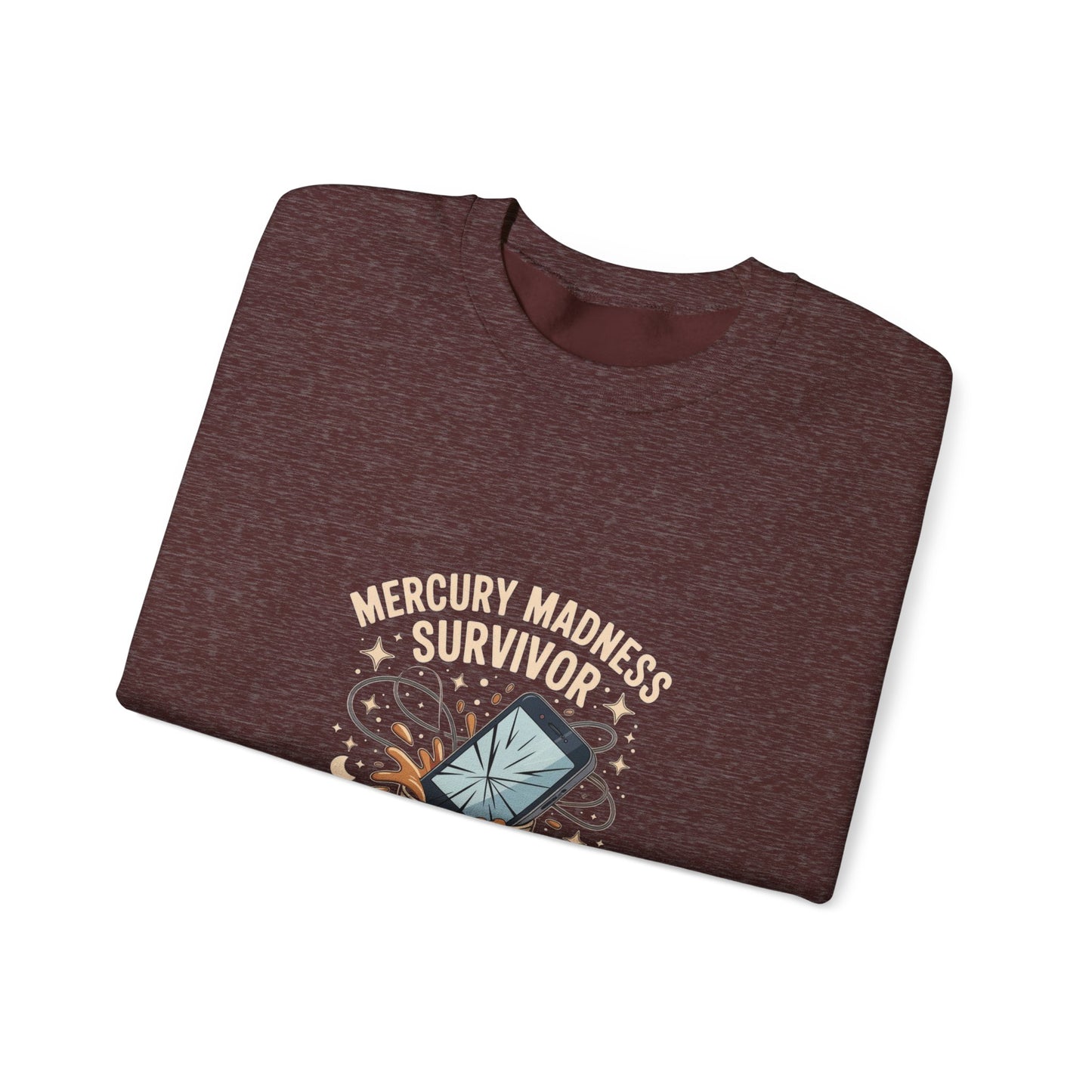 Mercury Madness Survivor Crewneck Sweatshirt, Astrology Gift, Unisex Sweatshirt, Cosmic Theme Apparel, Zodiacs, Humor Clothing