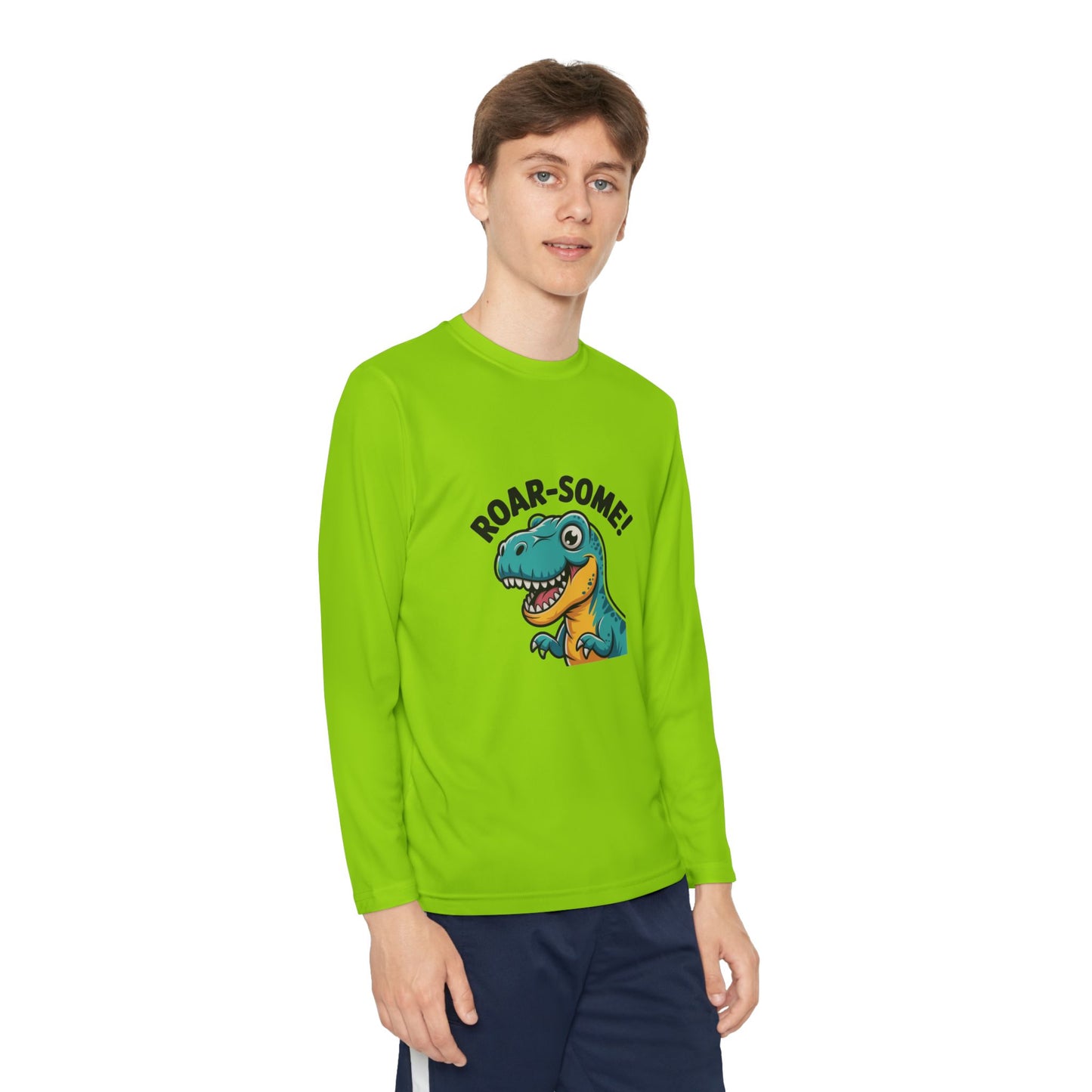 Youth Dinosaur Long Sleeve T-Shirt | Funny Kids Dino Tee | Playful Birthday & Holiday Gift Apparel