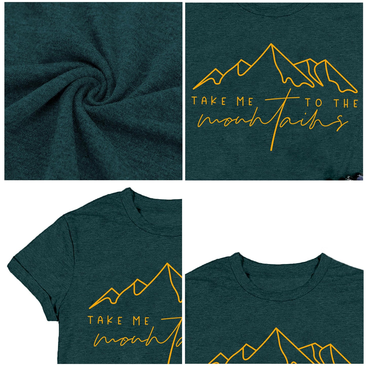 LBP Hiking Shirt for Women Nature Mountain T-Shirt Adventure Camping Tees Wild Outdoor Hike Tops Green