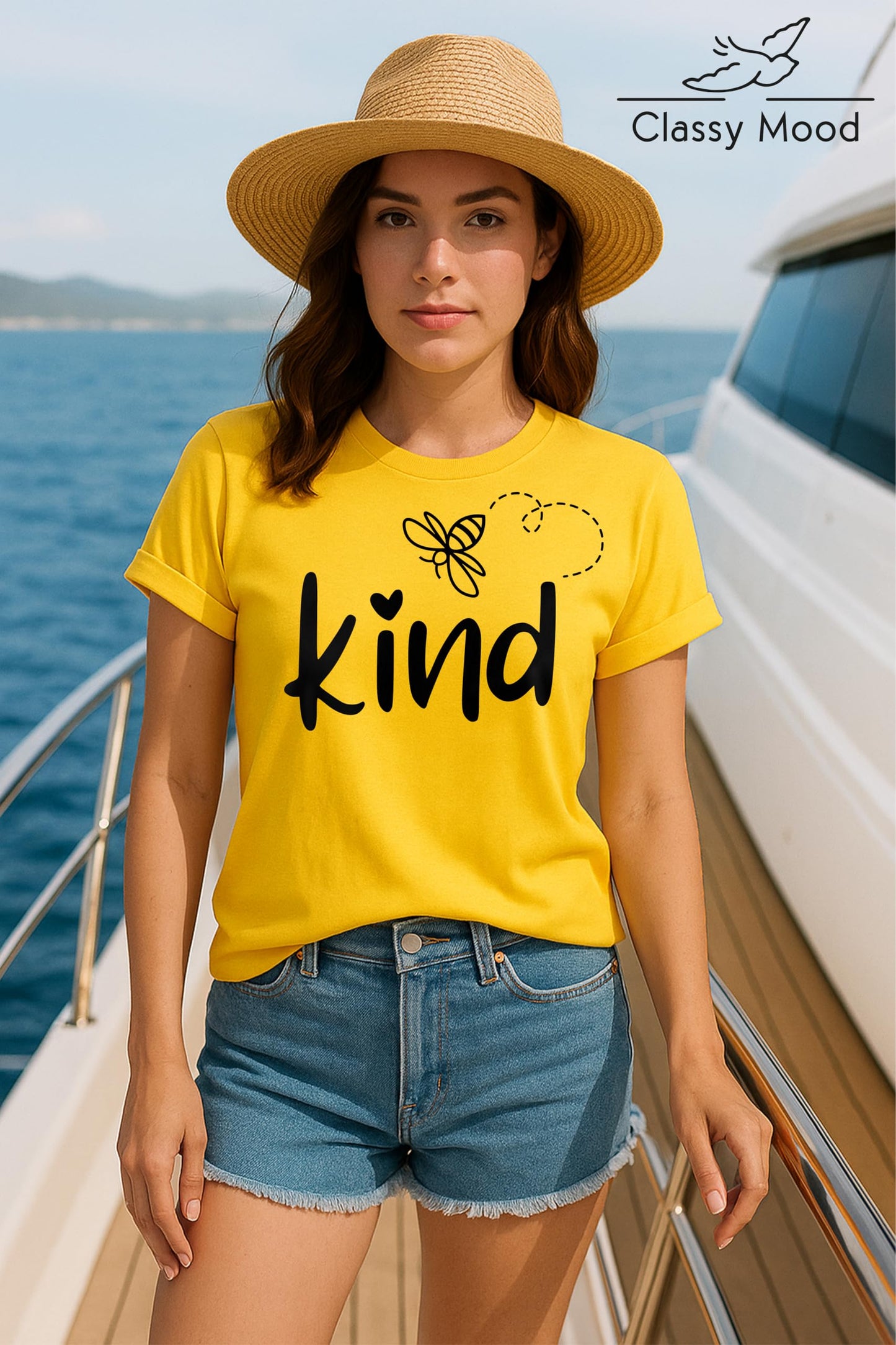 Classy Mood Be Kind Shirt for Women - Inspirational Quote Tee Kindness Graphic T-Shirt