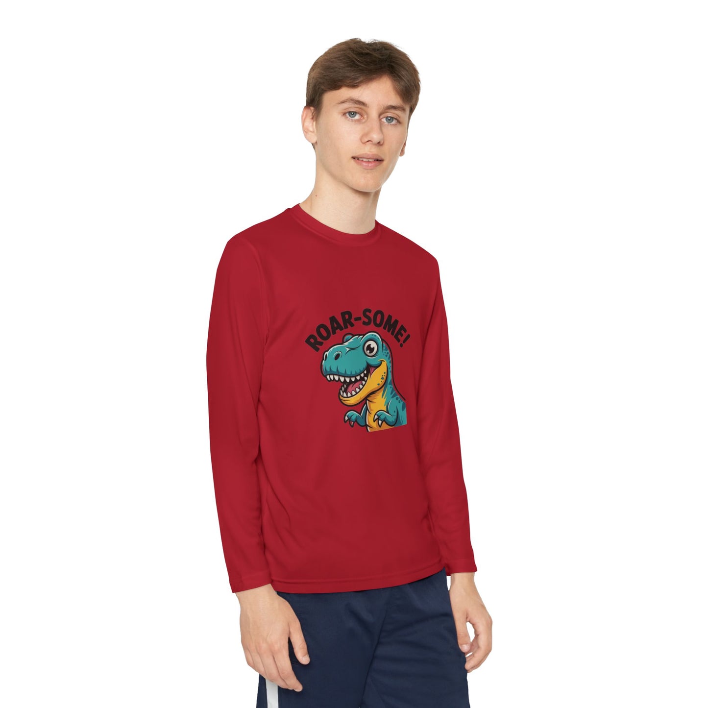 Youth Dinosaur Long Sleeve T-Shirt | Funny Kids Dino Tee | Playful Birthday & Holiday Gift Apparel