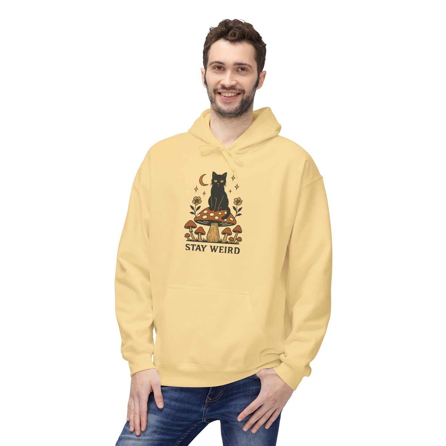 Stay Weird Fleece Hoodie | Unisex Midweight Pullover | Cozy Casual Sweatshirt & Fun Gift for Friends