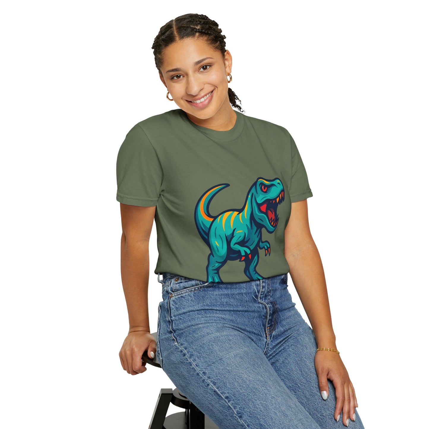 Dinosaur T-Shirt | Fun Cartoon Dino Graphic Tee for Kids & Adults | Unisex Casual Apparel | Perfect Birthday & Holiday Gift