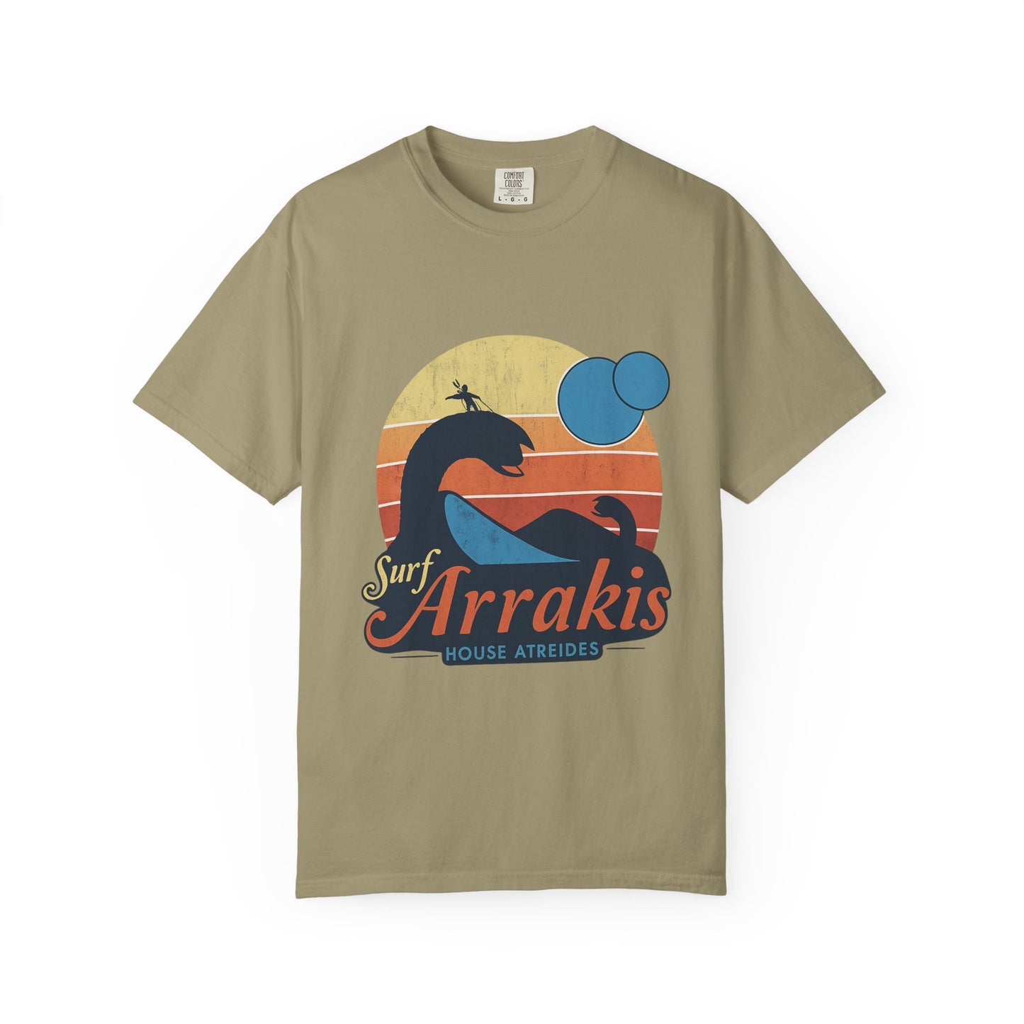 Surf Arrakis Unisex Garment-Dyed T-Shirt, Beach Tee, Summer Shirt, Gift for Surfers, Retro Style T-Shirt