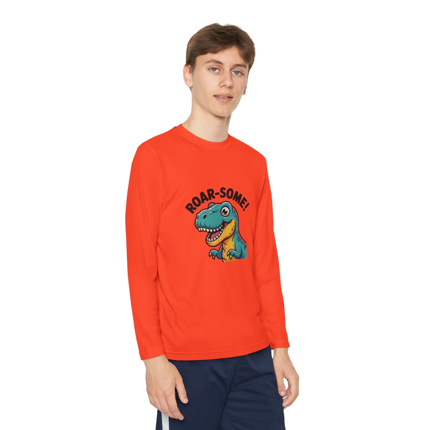 Youth Dinosaur Long Sleeve T-Shirt | Funny Kids Dino Tee | Playful Birthday & Holiday Gift Apparel