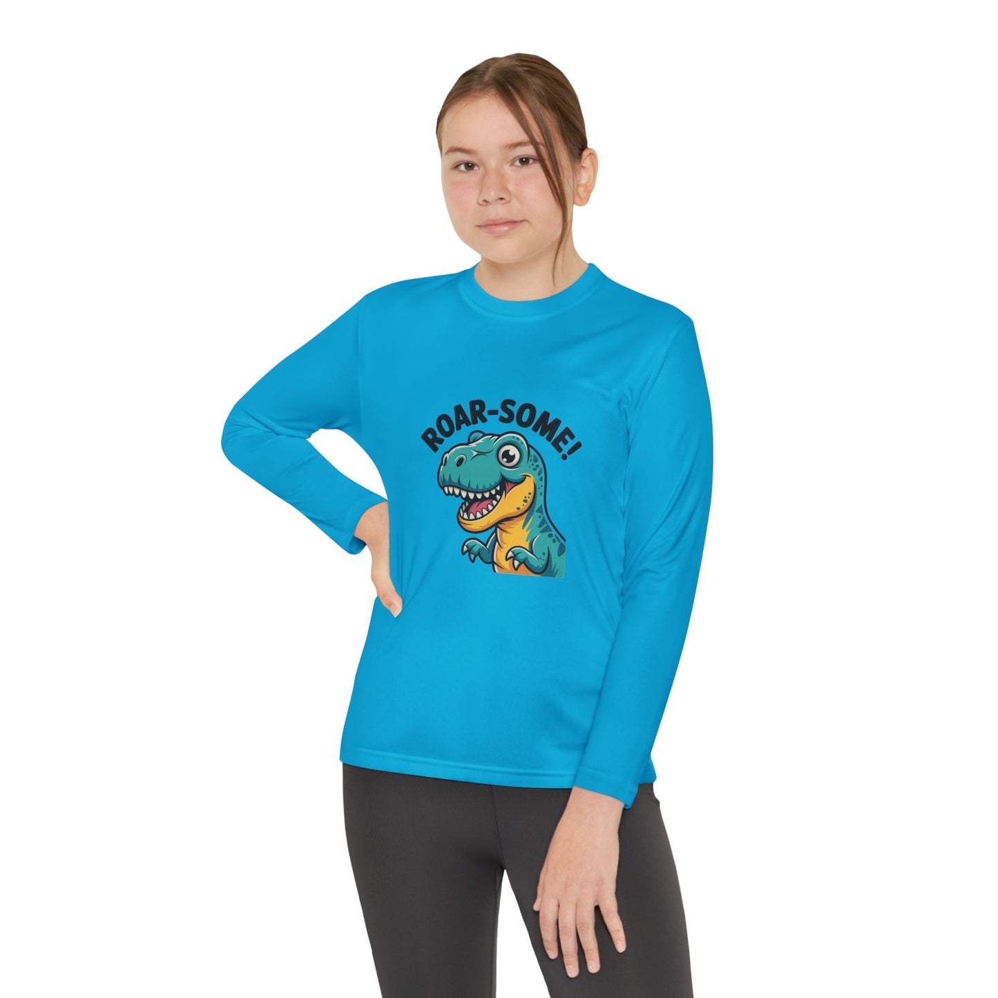 Youth Dinosaur Long Sleeve T-Shirt | Funny Kids Dino Tee | Playful Birthday & Holiday Gift Apparel