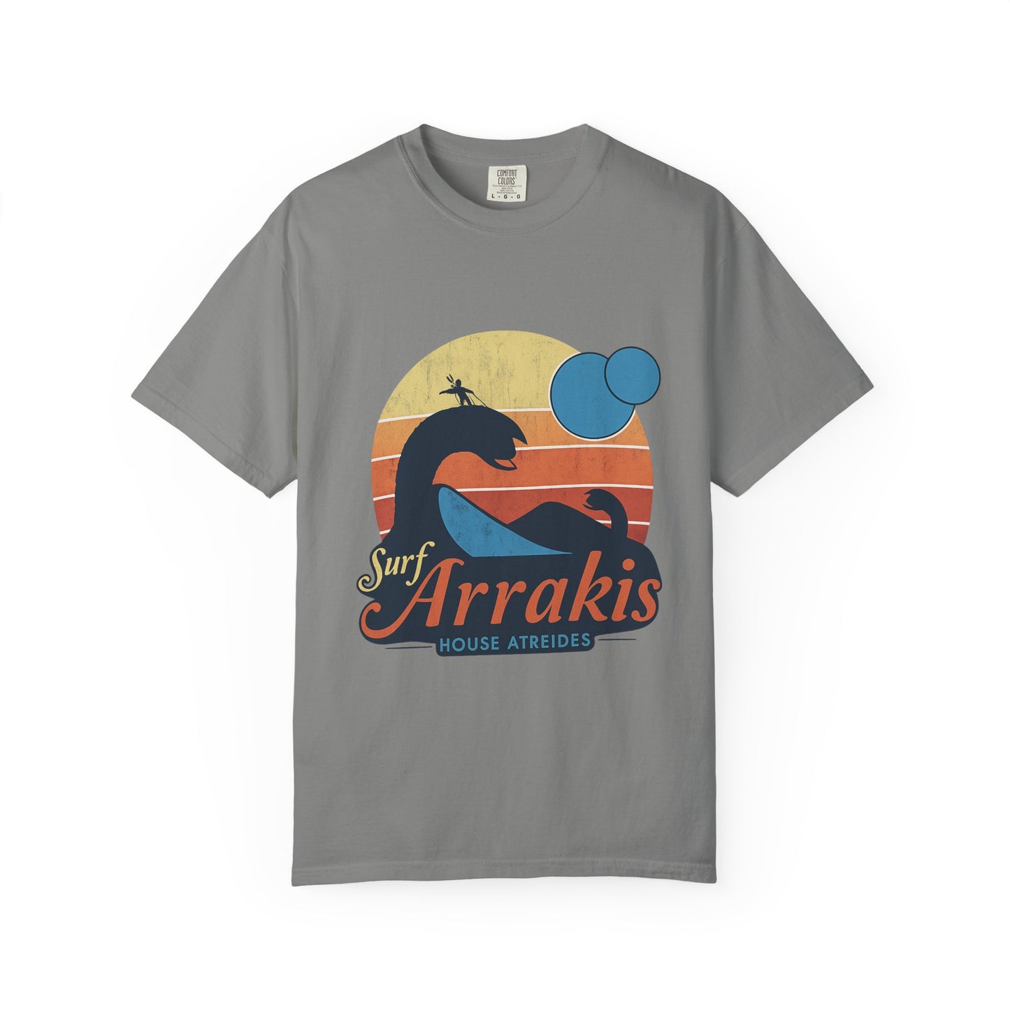 Surf Arrakis Unisex Garment-Dyed T-Shirt, Beach Tee, Summer Shirt, Gift for Surfers, Retro Style T-Shirt