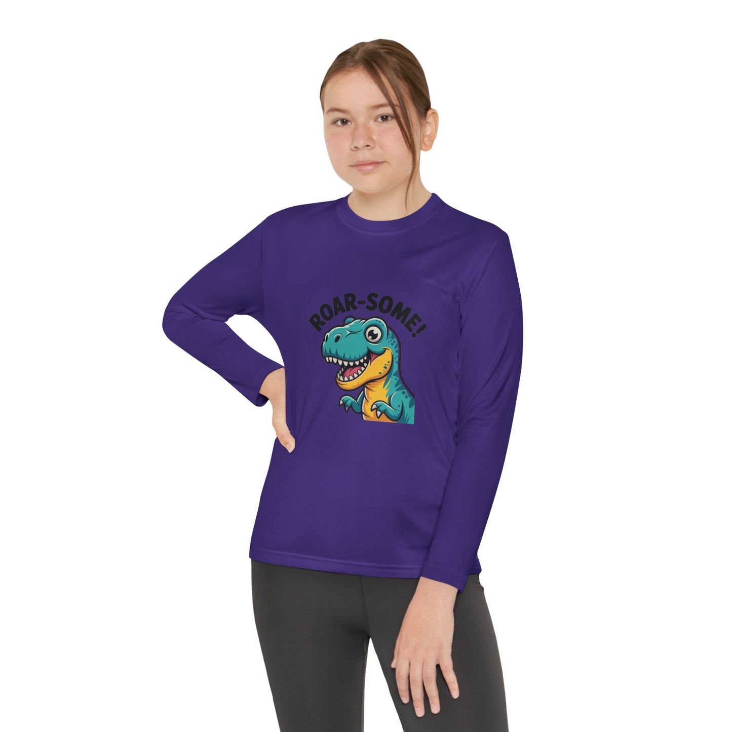 Youth Dinosaur Long Sleeve T-Shirt | Funny Kids Dino Tee | Playful Birthday & Holiday Gift Apparel