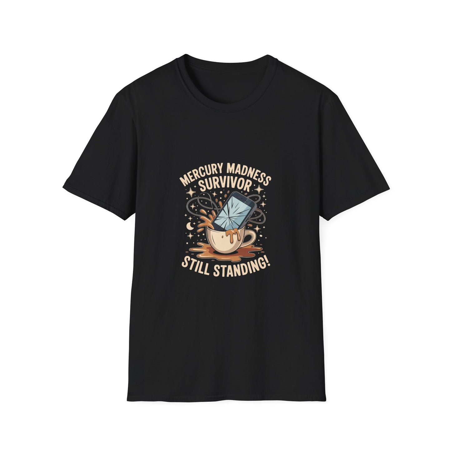 Mercury Madness Survivor T-Shirt, Astrology Tee, Unisex Graphic Tee, Cosmic Humor Tee, Horoscope Shirt, Gift for Astrology Lovers