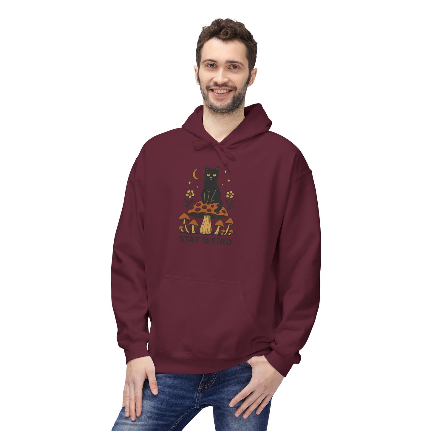 Stay Weird Fleece Hoodie | Unisex Midweight Pullover | Cozy Casual Sweatshirt & Fun Gift for Friends
