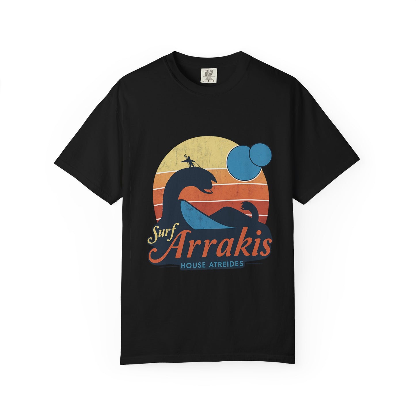 Surf Arrakis Unisex Garment-Dyed T-Shirt, Beach Tee, Summer Shirt, Gift for Surfers, Retro Style T-Shirt