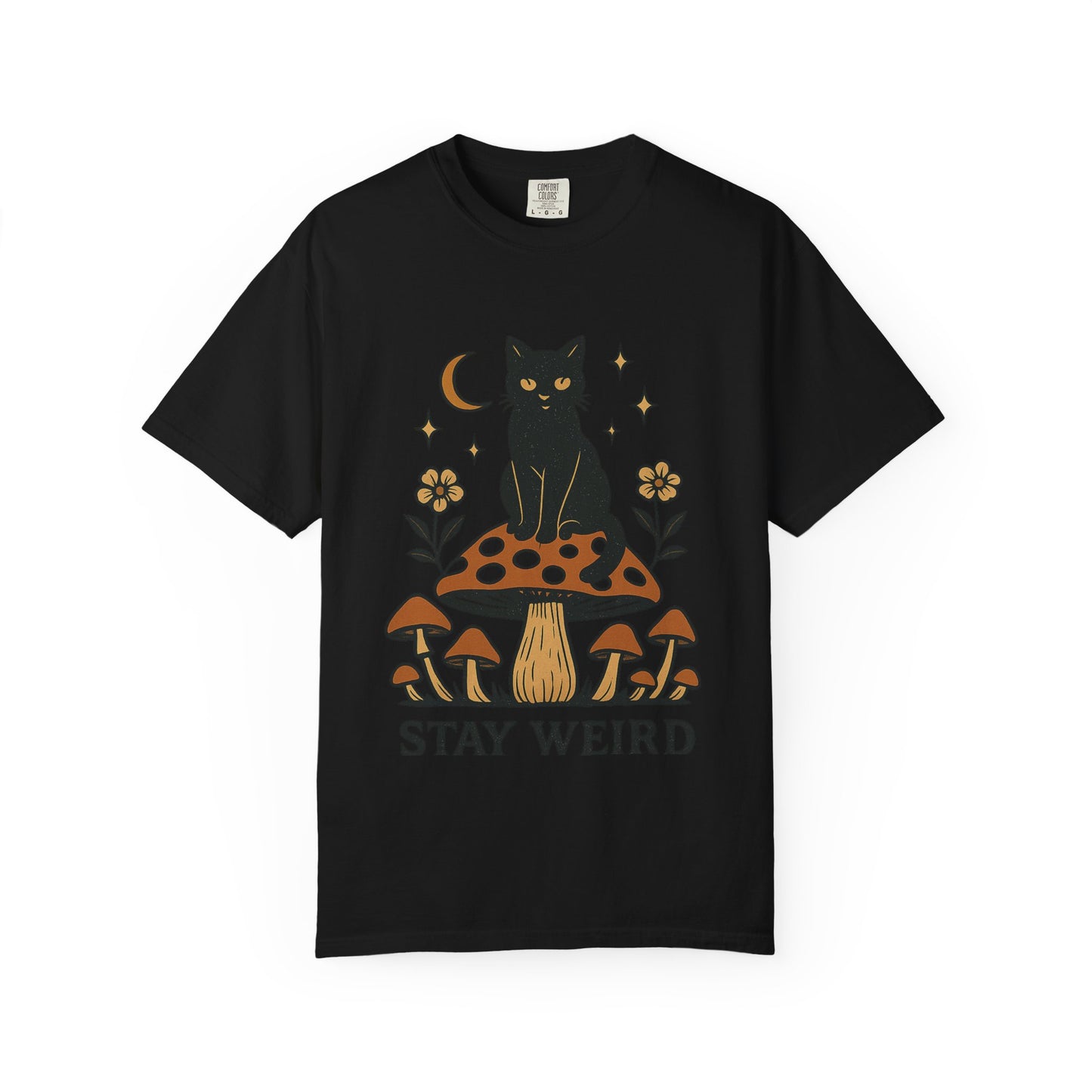 Stay Weird Cat T-Shirt | Unisex Vintage Graphic Tee | Boho Aesthetic Apparel | Unique Cat Lover Gift
