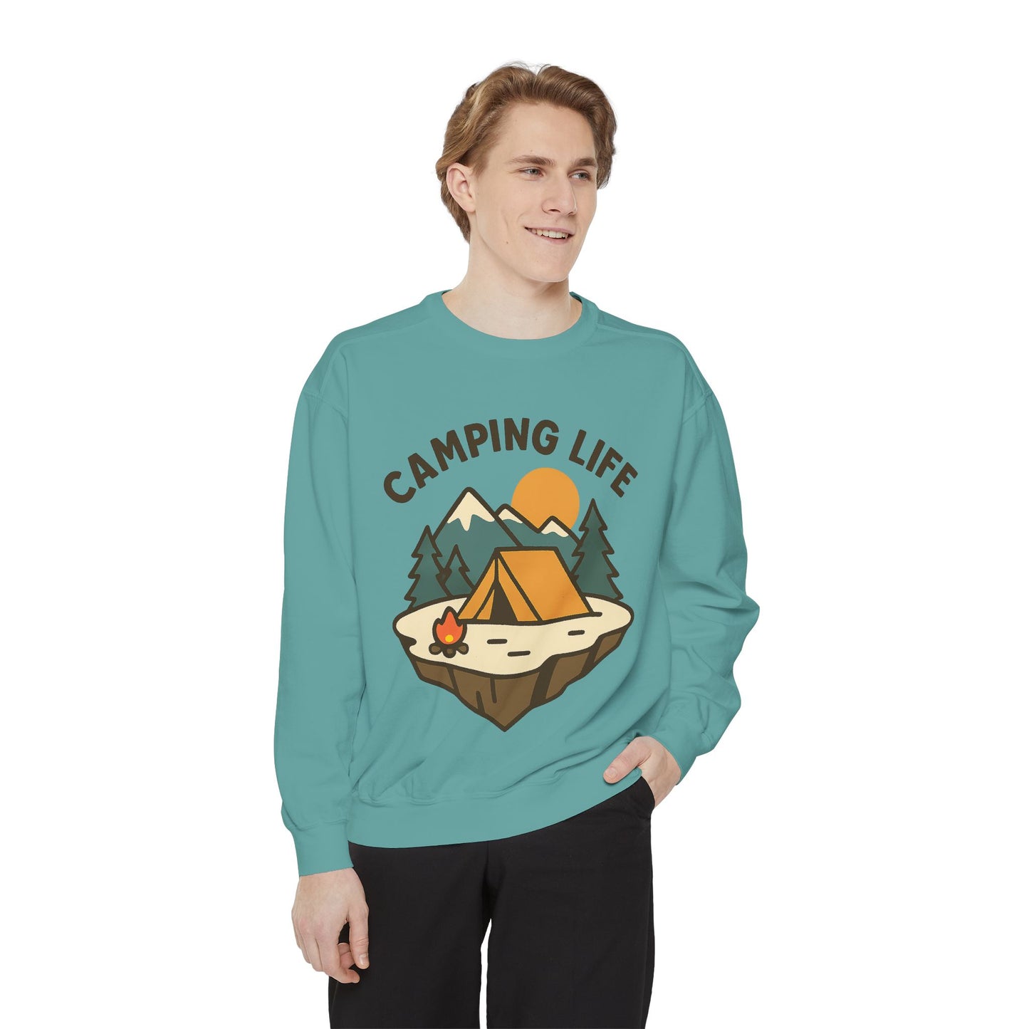 Camping Life Unisex Sweatshirt, Cozy Outdoor Apparel, Gift for Campers, Fall Fashion, Adventure Clothing, Nature Lover's Sweatshirt