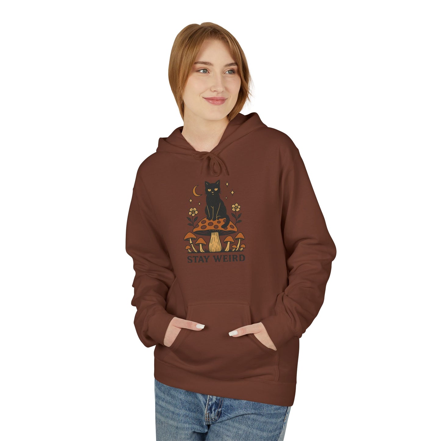 Stay Weird Fleece Hoodie | Unisex Midweight Pullover | Cozy Casual Sweatshirt & Fun Gift for Friends