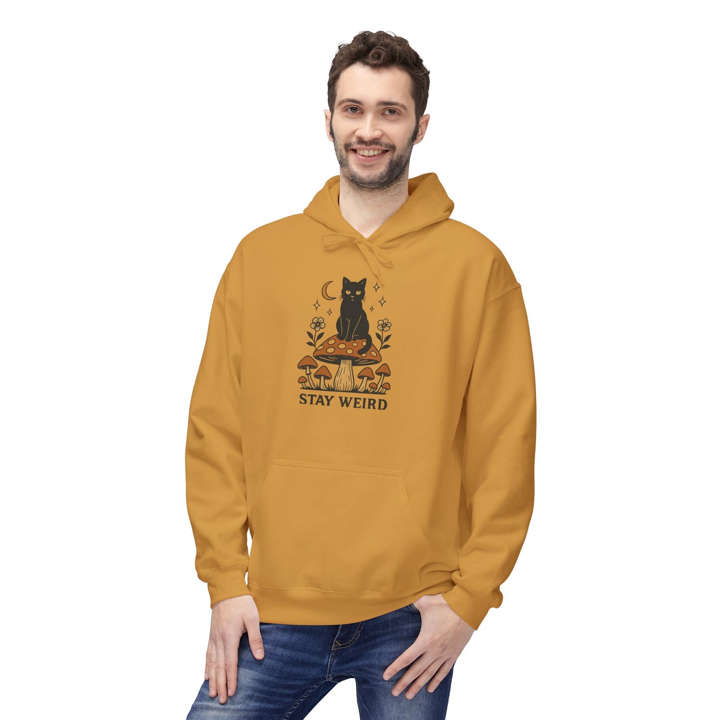 Stay Weird Fleece Hoodie | Unisex Midweight Pullover | Cozy Casual Sweatshirt & Fun Gift for Friends