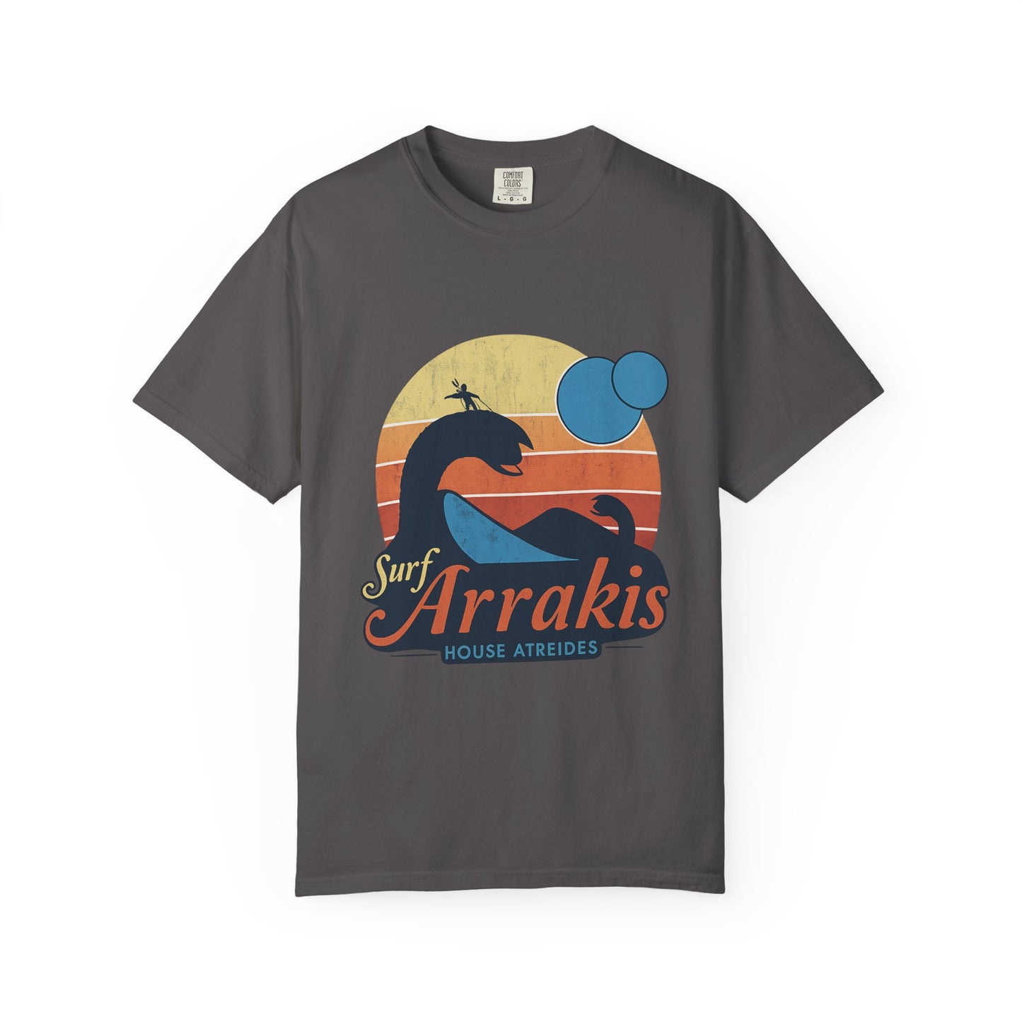 Surf Arrakis Unisex Garment-Dyed T-Shirt, Beach Tee, Summer Shirt, Gift for Surfers, Retro Style T-Shirt