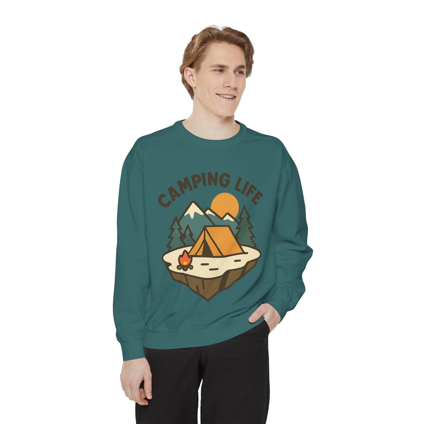 Camping Life Unisex Sweatshirt, Cozy Outdoor Apparel, Gift for Campers, Fall Fashion, Adventure Clothing, Nature Lover's Sweatshirt