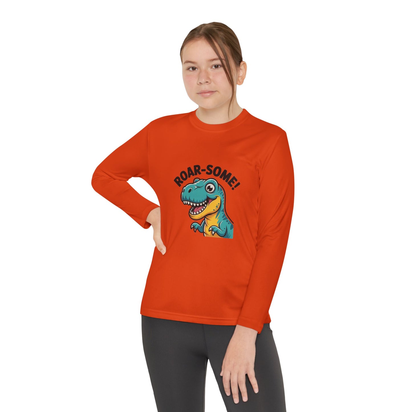 Youth Dinosaur Long Sleeve T-Shirt | Funny Kids Dino Tee | Playful Birthday & Holiday Gift Apparel