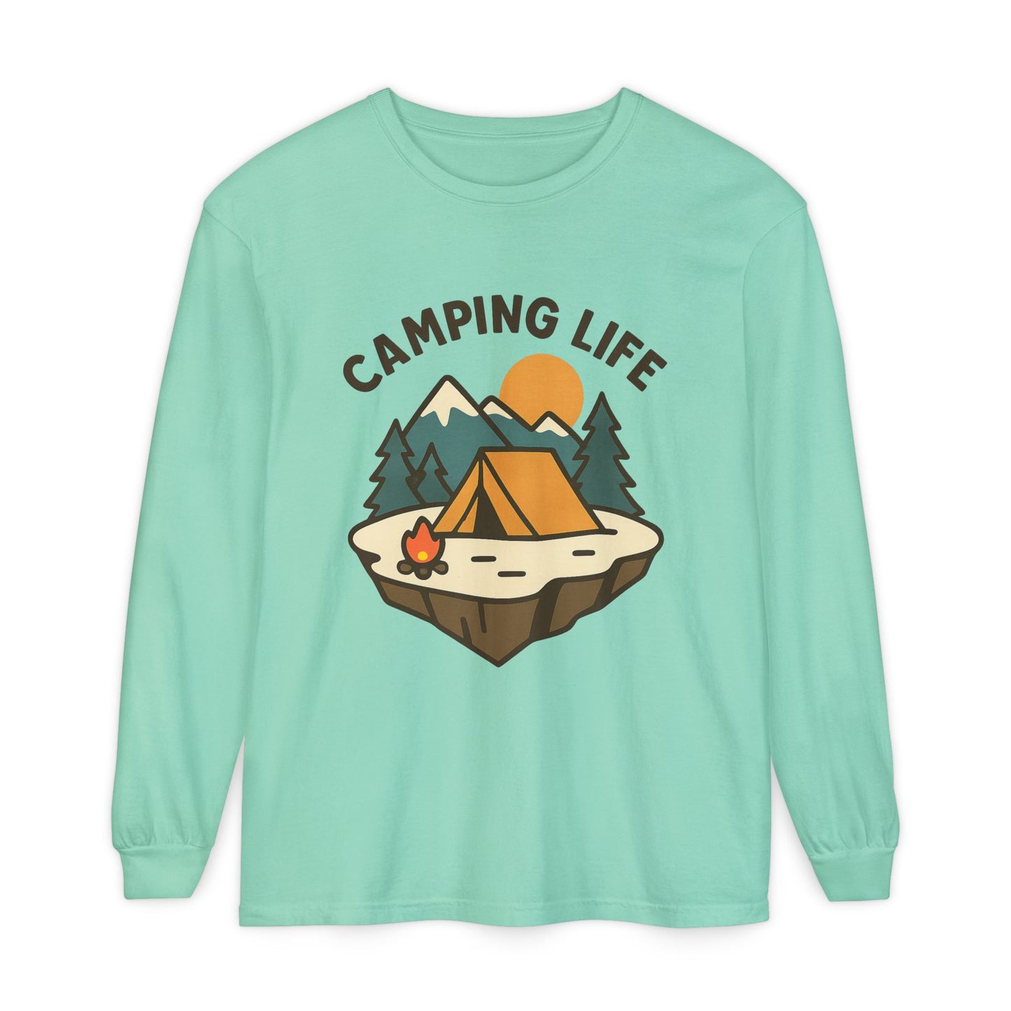Camping Life Long Sleeve T-Shirt, Unisex Outdoor Tee, Adventure Apparel, Gift for Campers, Nature Lover Clothing