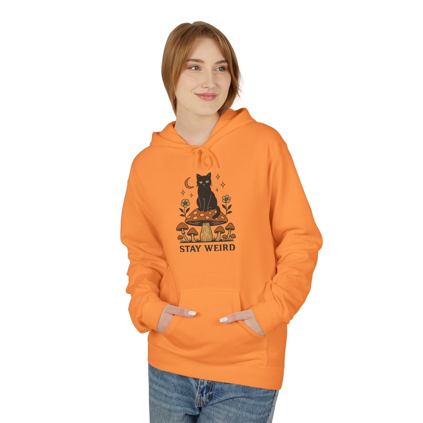 Stay Weird Fleece Hoodie | Unisex Midweight Pullover | Cozy Casual Sweatshirt & Fun Gift for Friends