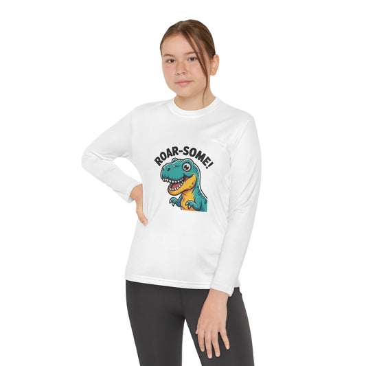 Youth Dinosaur Long Sleeve T-Shirt | Funny Kids Dino Tee | Playful Birthday & Holiday Gift Apparel