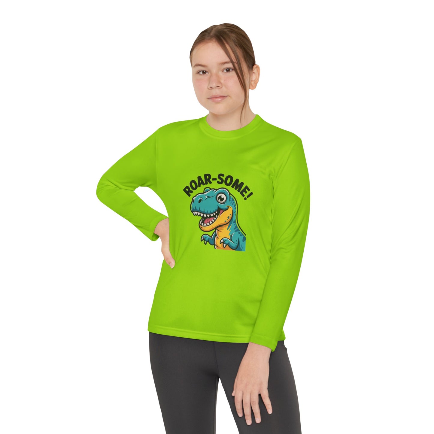 Youth Dinosaur Long Sleeve T-Shirt | Funny Kids Dino Tee | Playful Birthday & Holiday Gift Apparel