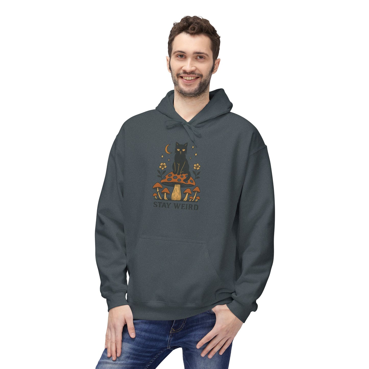 Stay Weird Fleece Hoodie | Unisex Midweight Pullover | Cozy Casual Sweatshirt & Fun Gift for Friends