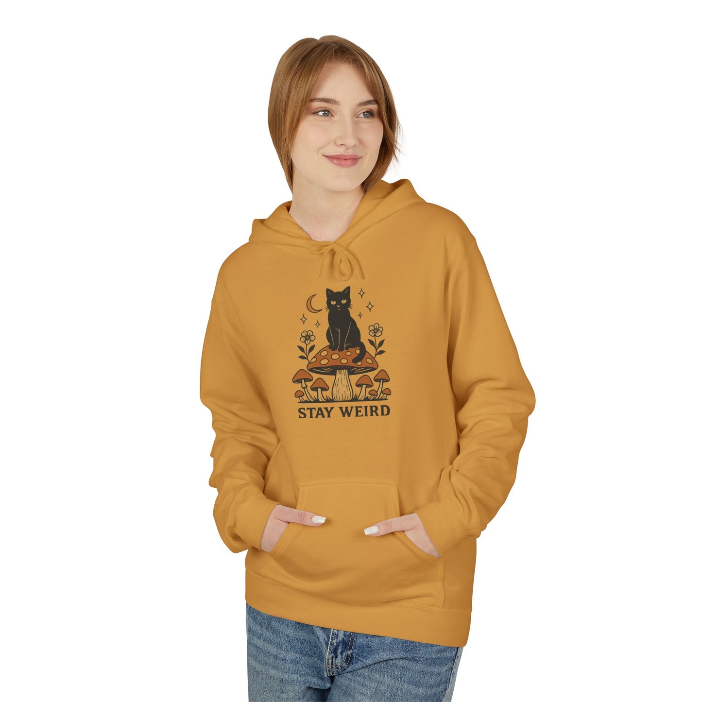 Stay Weird Fleece Hoodie | Unisex Midweight Pullover | Cozy Casual Sweatshirt & Fun Gift for Friends