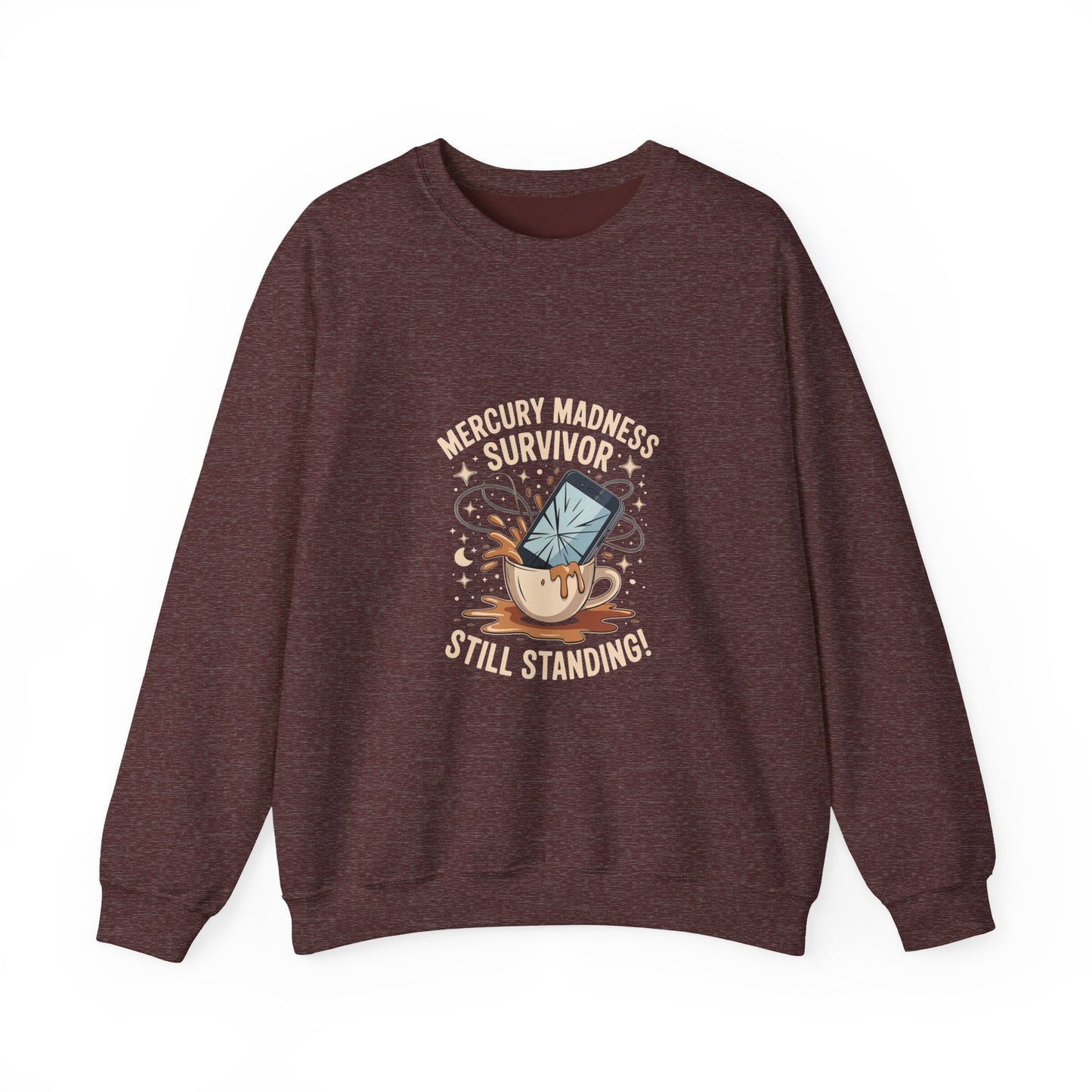 Mercury Madness Survivor Crewneck Sweatshirt, Astrology Gift, Unisex Sweatshirt, Cosmic Theme Apparel, Zodiacs, Humor Clothing