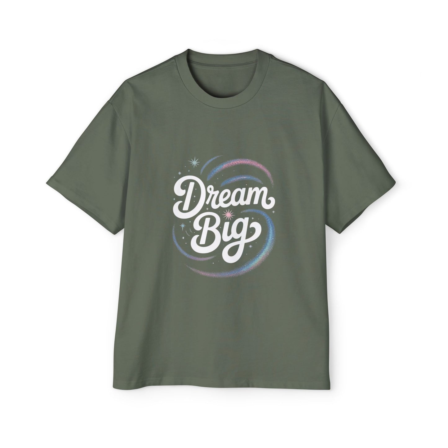 Dream Big Men's Oversized Tee, Motivational Tee, Casual Wear, Gift for Him, Comfy Shirt, Inspirational T-Shirt
