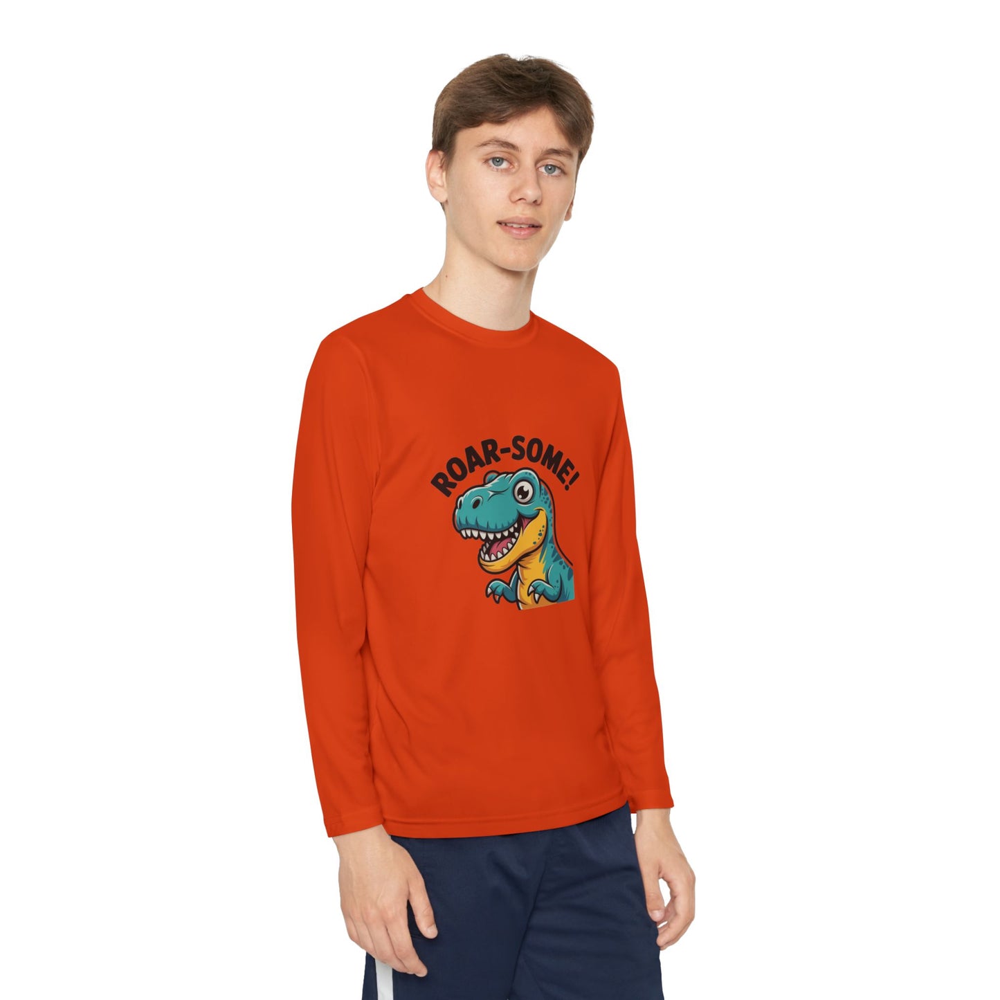 Youth Dinosaur Long Sleeve T-Shirt | Funny Kids Dino Tee | Playful Birthday & Holiday Gift Apparel