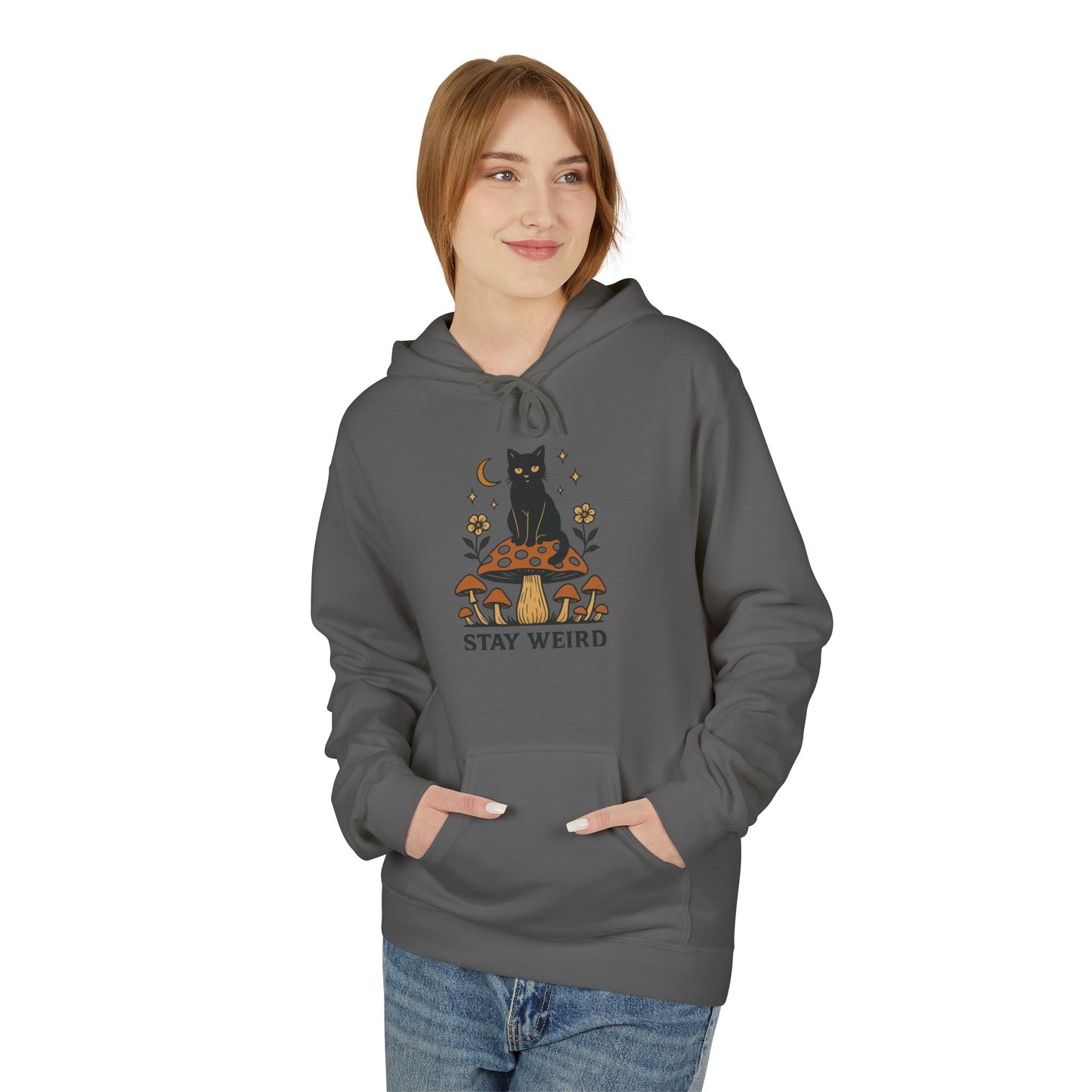 Stay Weird Fleece Hoodie | Unisex Midweight Pullover | Cozy Casual Sweatshirt & Fun Gift for Friends