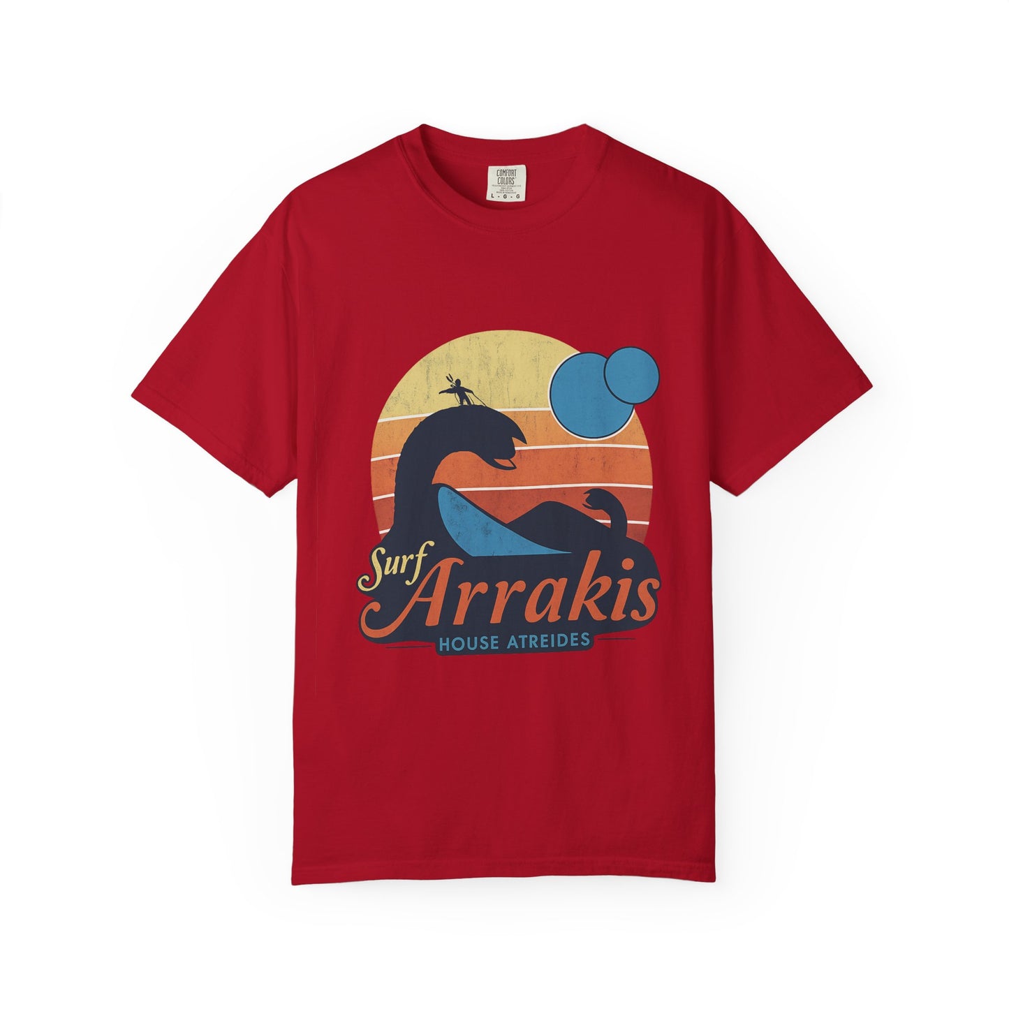 Surf Arrakis Unisex Garment-Dyed T-Shirt, Beach Tee, Summer Shirt, Gift for Surfers, Retro Style T-Shirt
