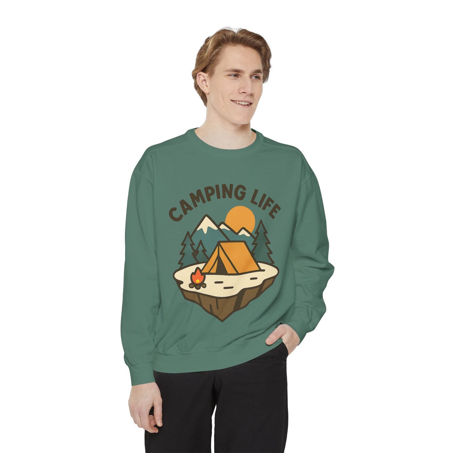 Camping Life Unisex Sweatshirt, Cozy Outdoor Apparel, Gift for Campers, Fall Fashion, Adventure Clothing, Nature Lover's Sweatshirt