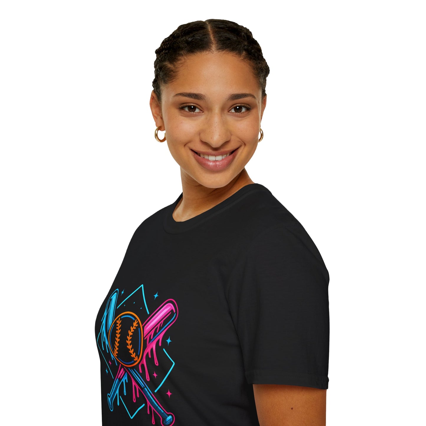 Colorful Baseball T-Shirt – Softstyle Unisex Tee, Vibrant Sports Apparel & Gift for Athletes, Summer Activewear