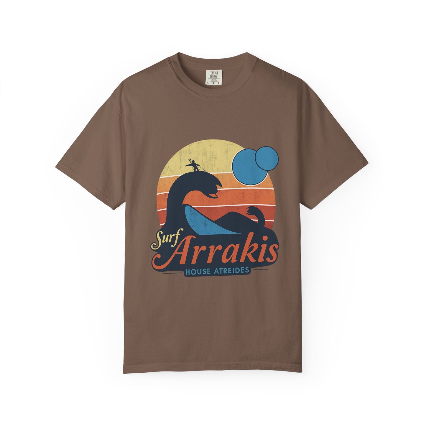 Surf Arrakis Unisex Garment-Dyed T-Shirt, Beach Tee, Summer Shirt, Gift for Surfers, Retro Style T-Shirt