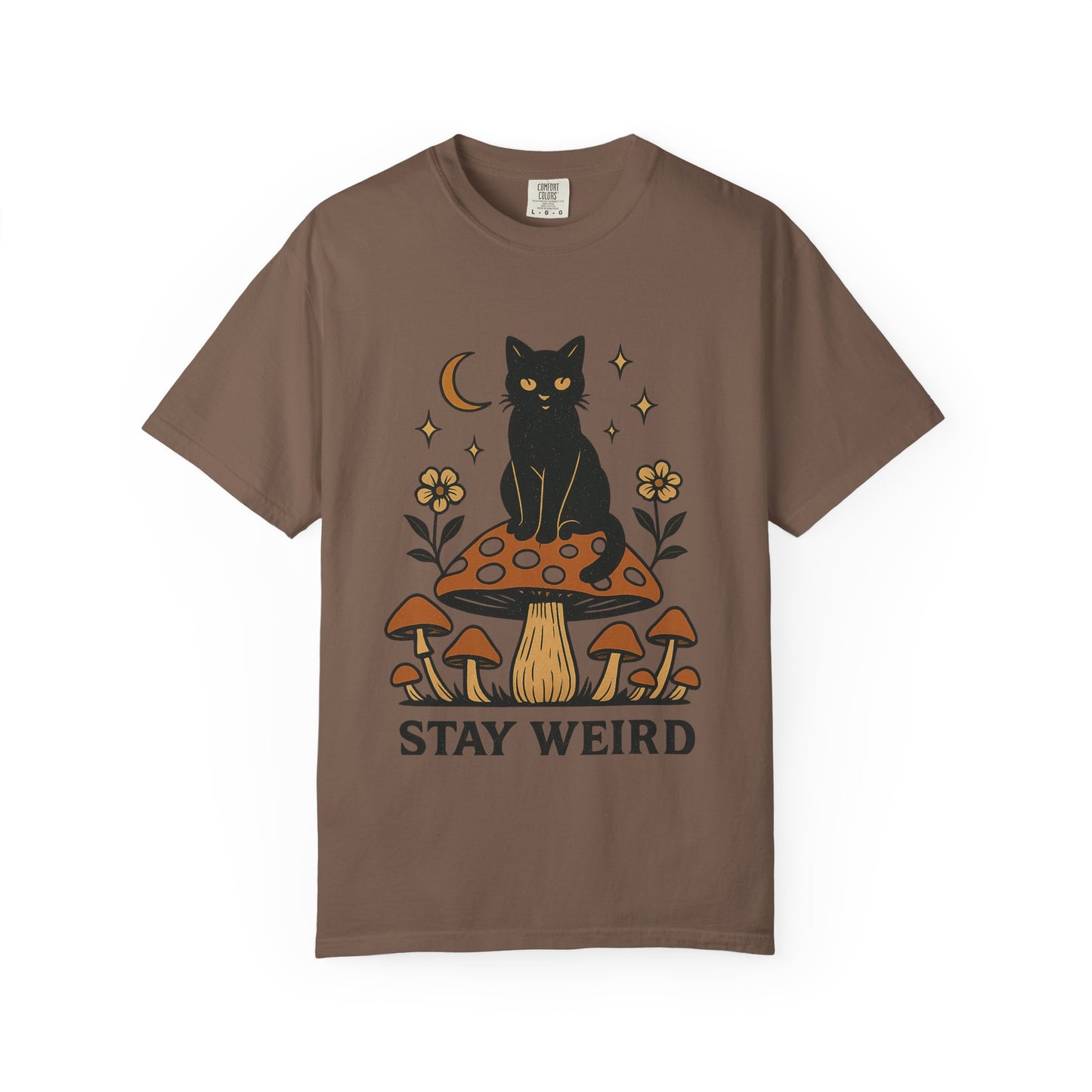 Stay Weird Cat T-Shirt | Unisex Vintage Graphic Tee | Boho Aesthetic Apparel | Unique Cat Lover Gift