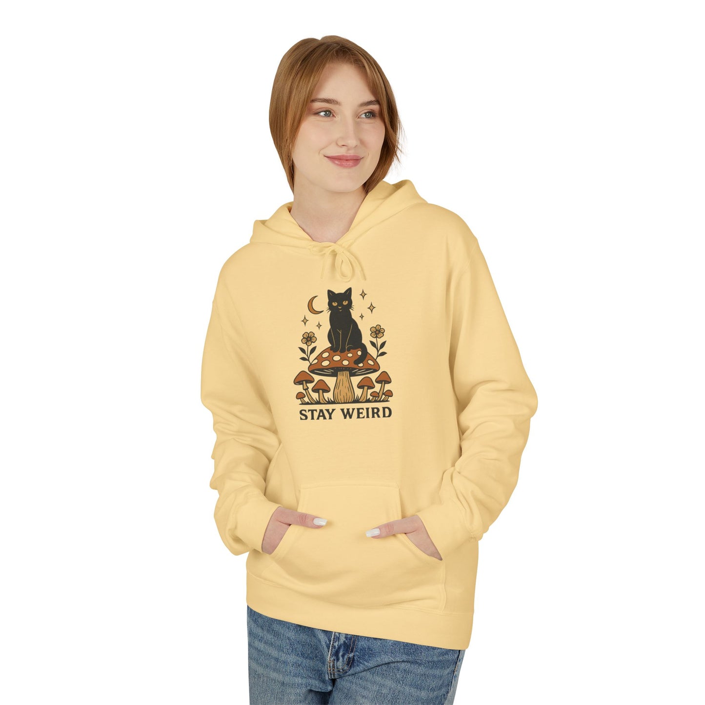 Stay Weird Fleece Hoodie | Unisex Midweight Pullover | Cozy Casual Sweatshirt & Fun Gift for Friends