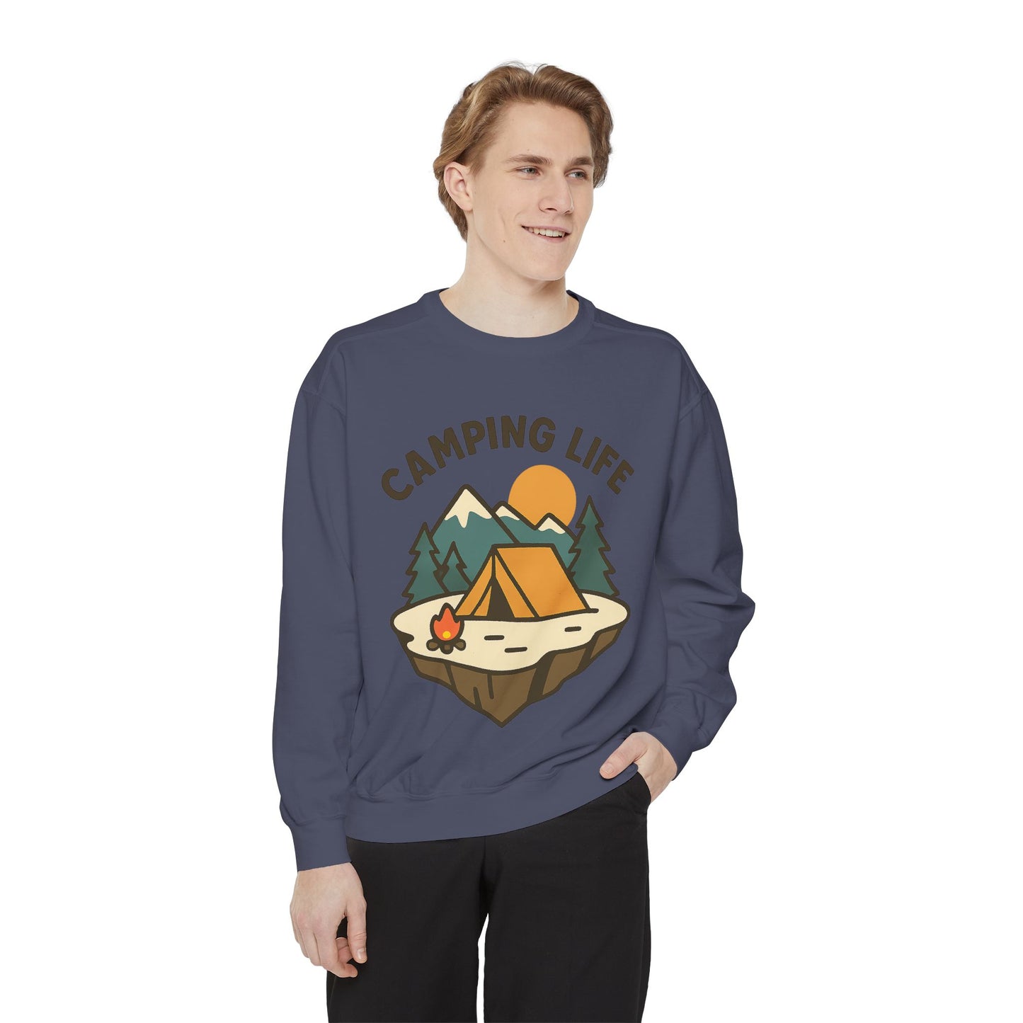 Camping Life Unisex Sweatshirt, Cozy Outdoor Apparel, Gift for Campers, Fall Fashion, Adventure Clothing, Nature Lover's Sweatshirt