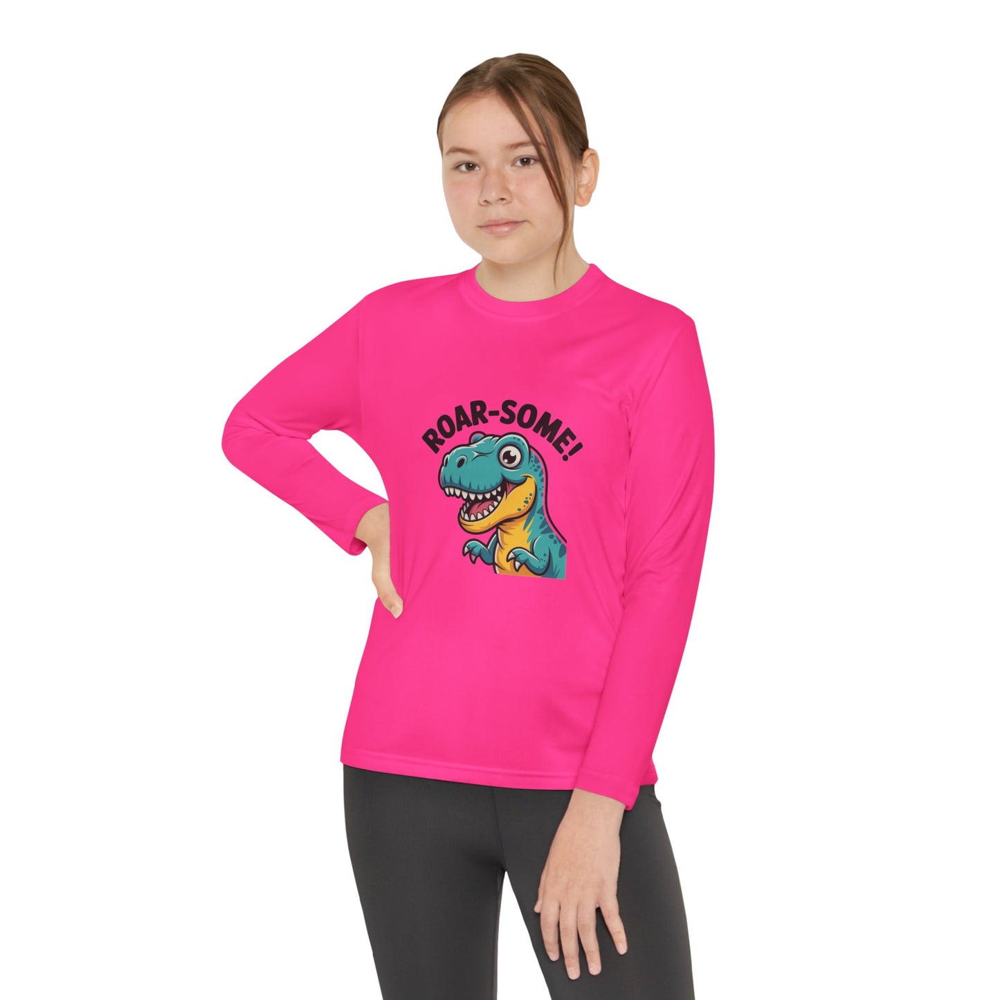 Youth Dinosaur Long Sleeve T-Shirt | Funny Kids Dino Tee | Playful Birthday & Holiday Gift Apparel