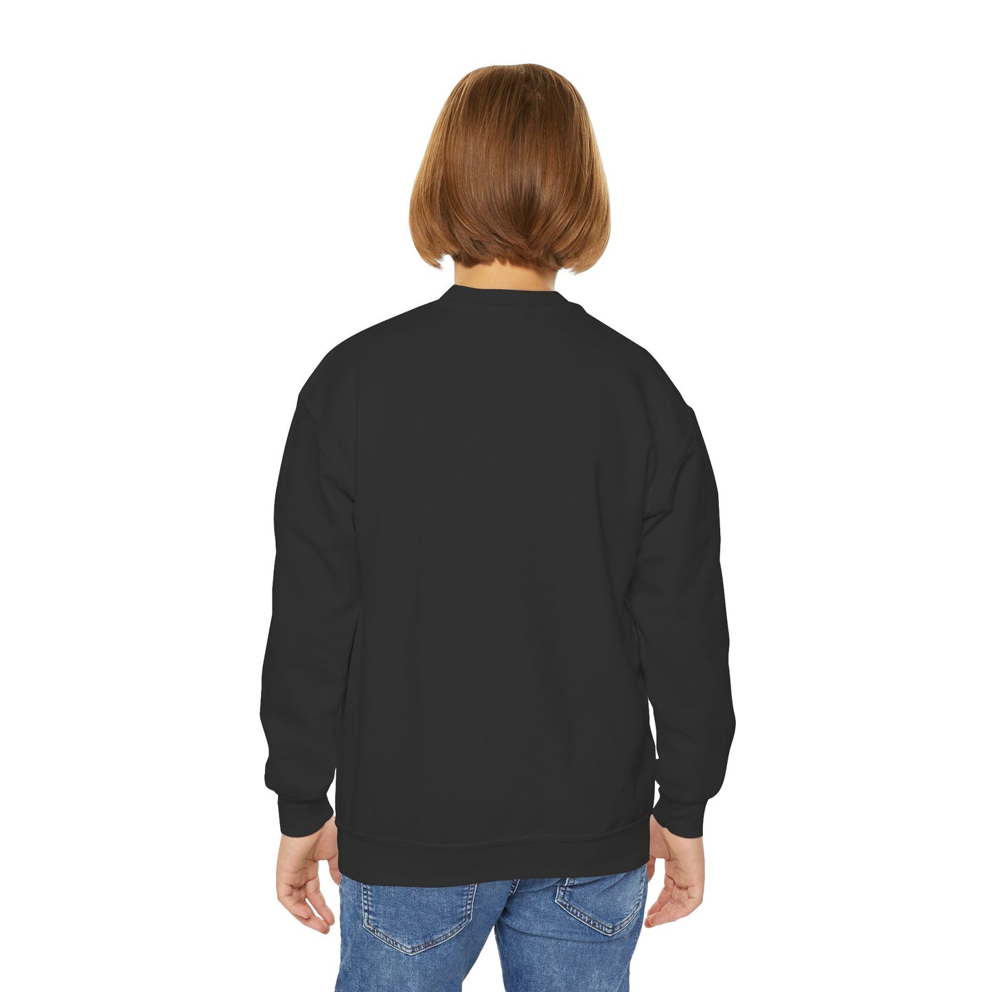 Youth Back to School Crewneck Sweatshirt – Cozy Fall Student Pullover, Fun Kids Fashion, Perfect for School Events & Birthday Gifts