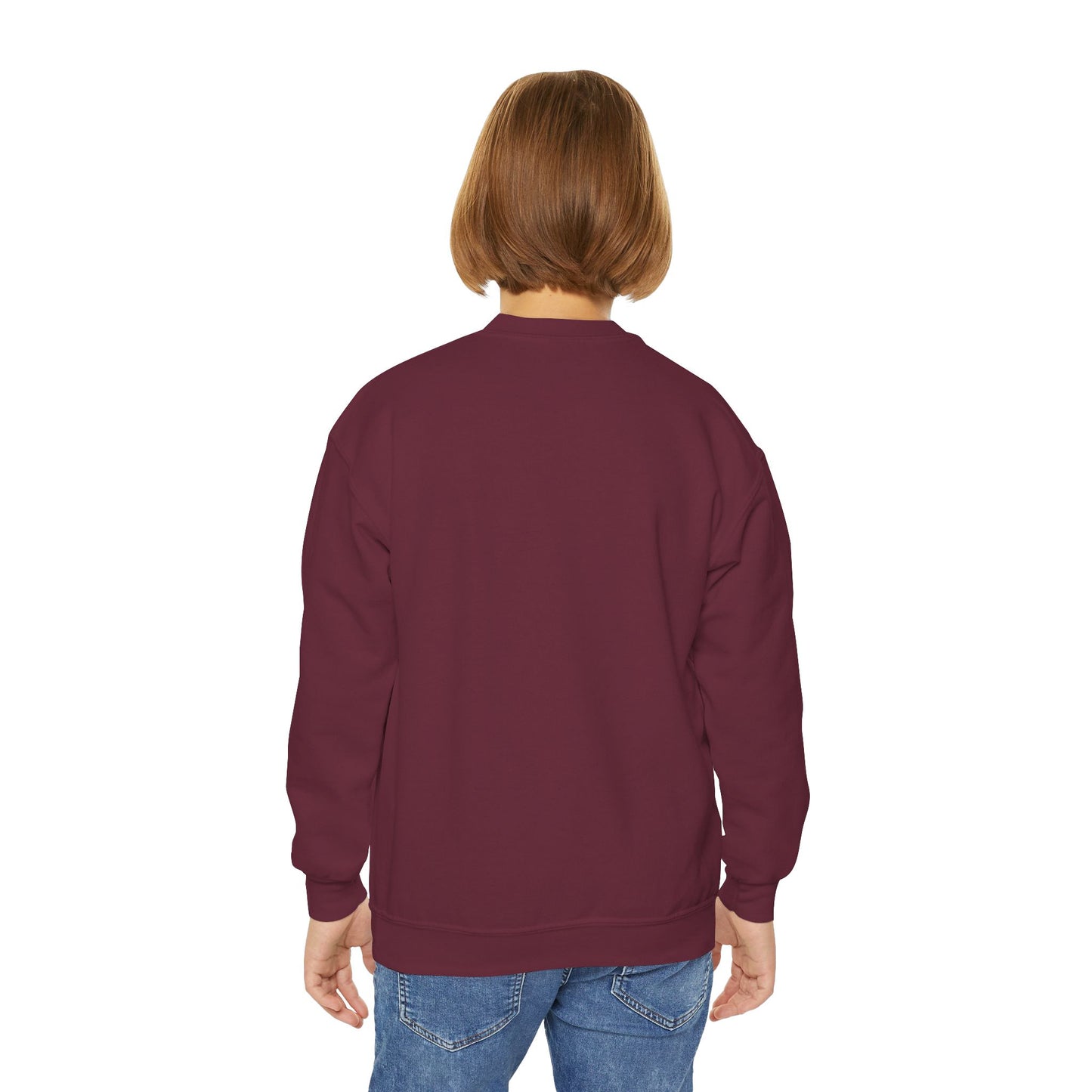 Youth Back to School Crewneck Sweatshirt – Cozy Fall Student Pullover, Fun Kids Fashion, Perfect for School Events & Birthday Gifts