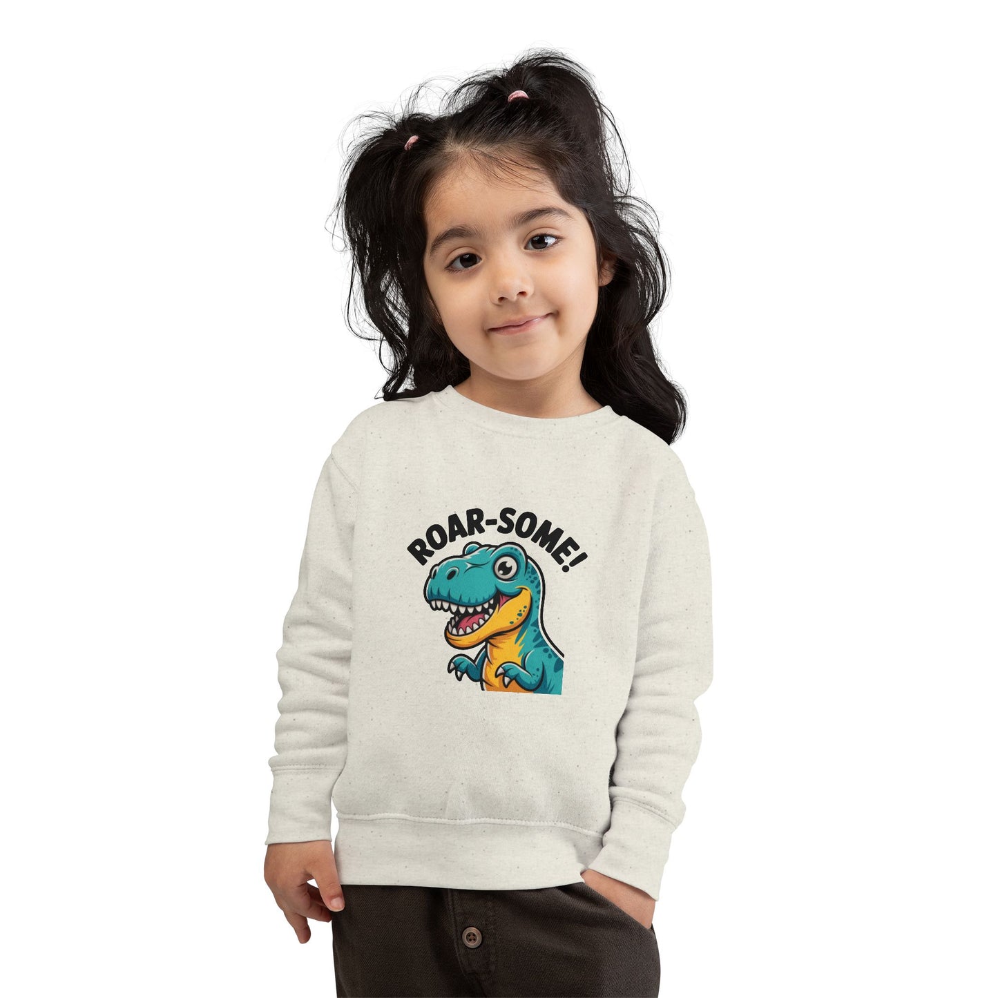 Roar-Some Toddler Dinosaur Sweatshirt | Cute Kids Dino Pullover | Fun Birthday, Playtime & Holiday Gift Apparel