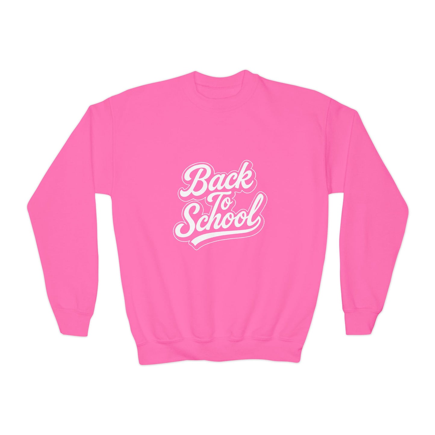 Youth Back to School Crewneck Sweatshirt – Cozy Fall Student Pullover, Fun Kids Fashion, Perfect for School Events & Birthday Gifts
