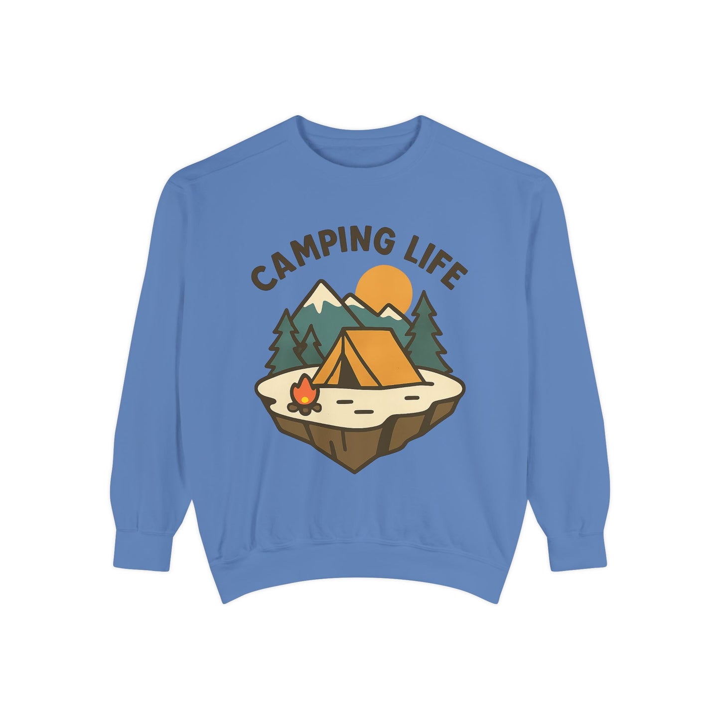 Camping Life Unisex Sweatshirt, Cozy Outdoor Apparel, Gift for Campers, Fall Fashion, Adventure Clothing, Nature Lover's Sweatshirt