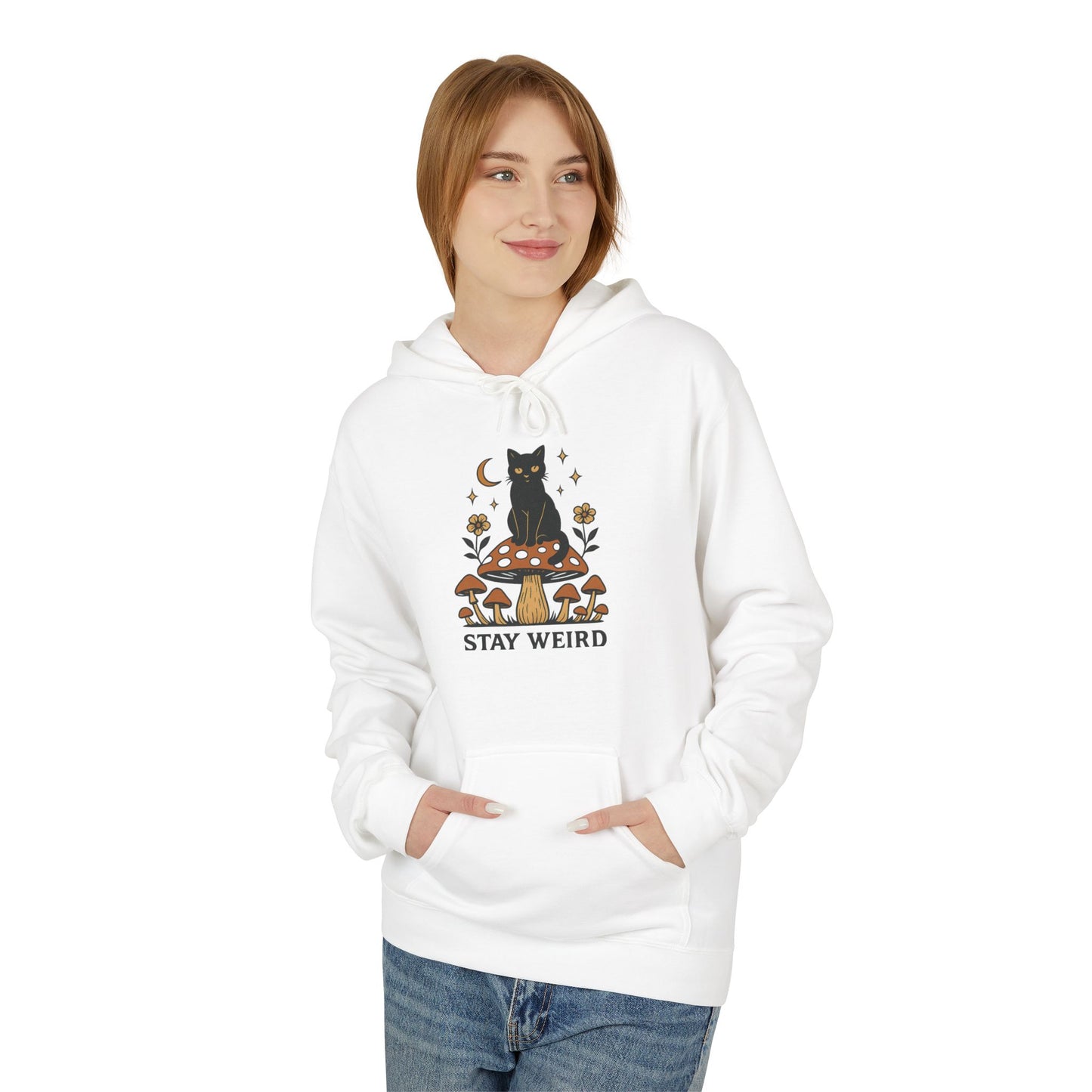Stay Weird Fleece Hoodie | Unisex Midweight Pullover | Cozy Casual Sweatshirt & Fun Gift for Friends