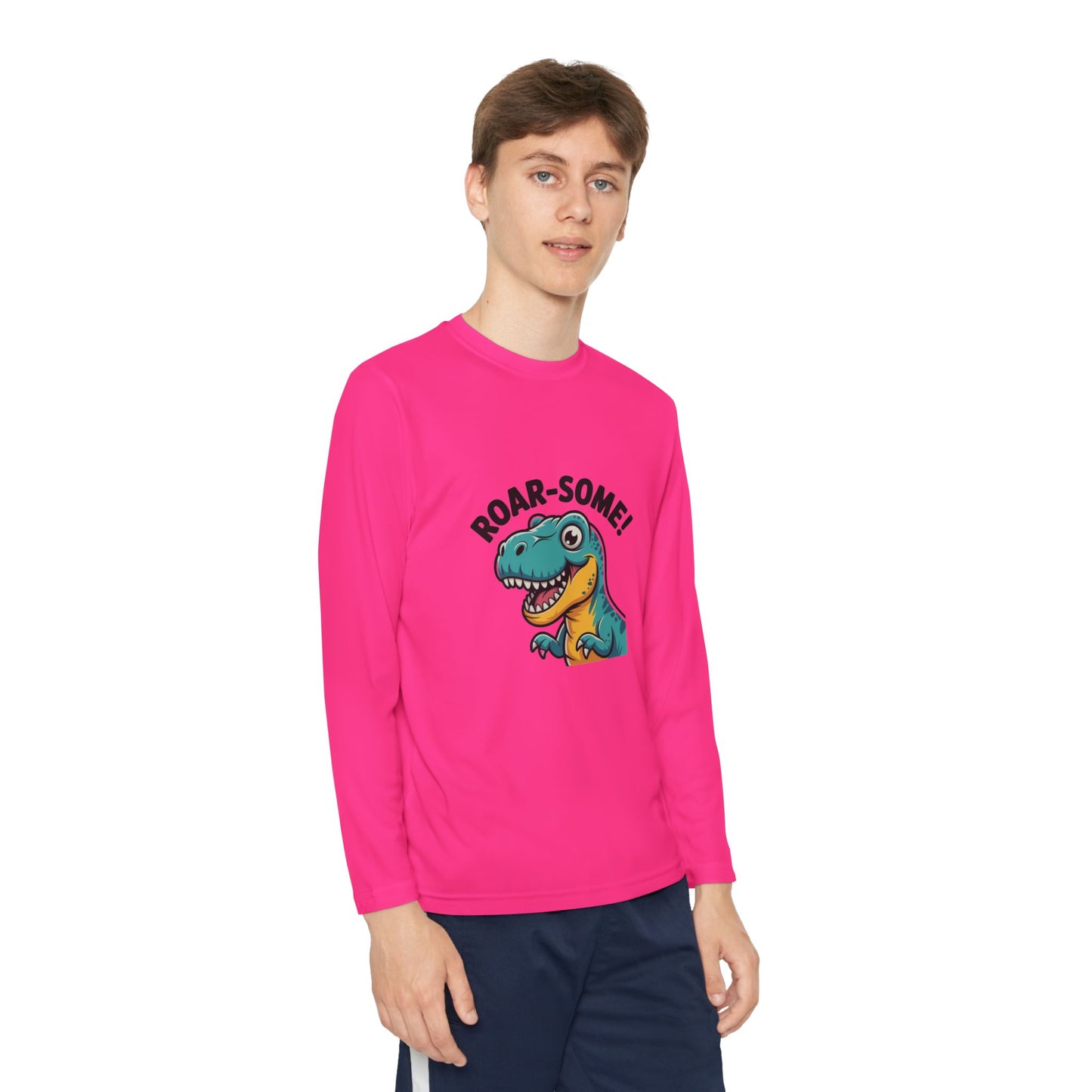 Youth Dinosaur Long Sleeve T-Shirt | Funny Kids Dino Tee | Playful Birthday & Holiday Gift Apparel
